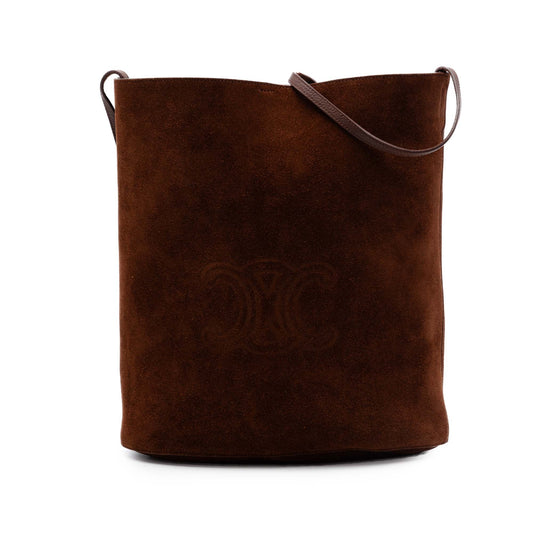 Celine Triomphe Suede Bucket Bag