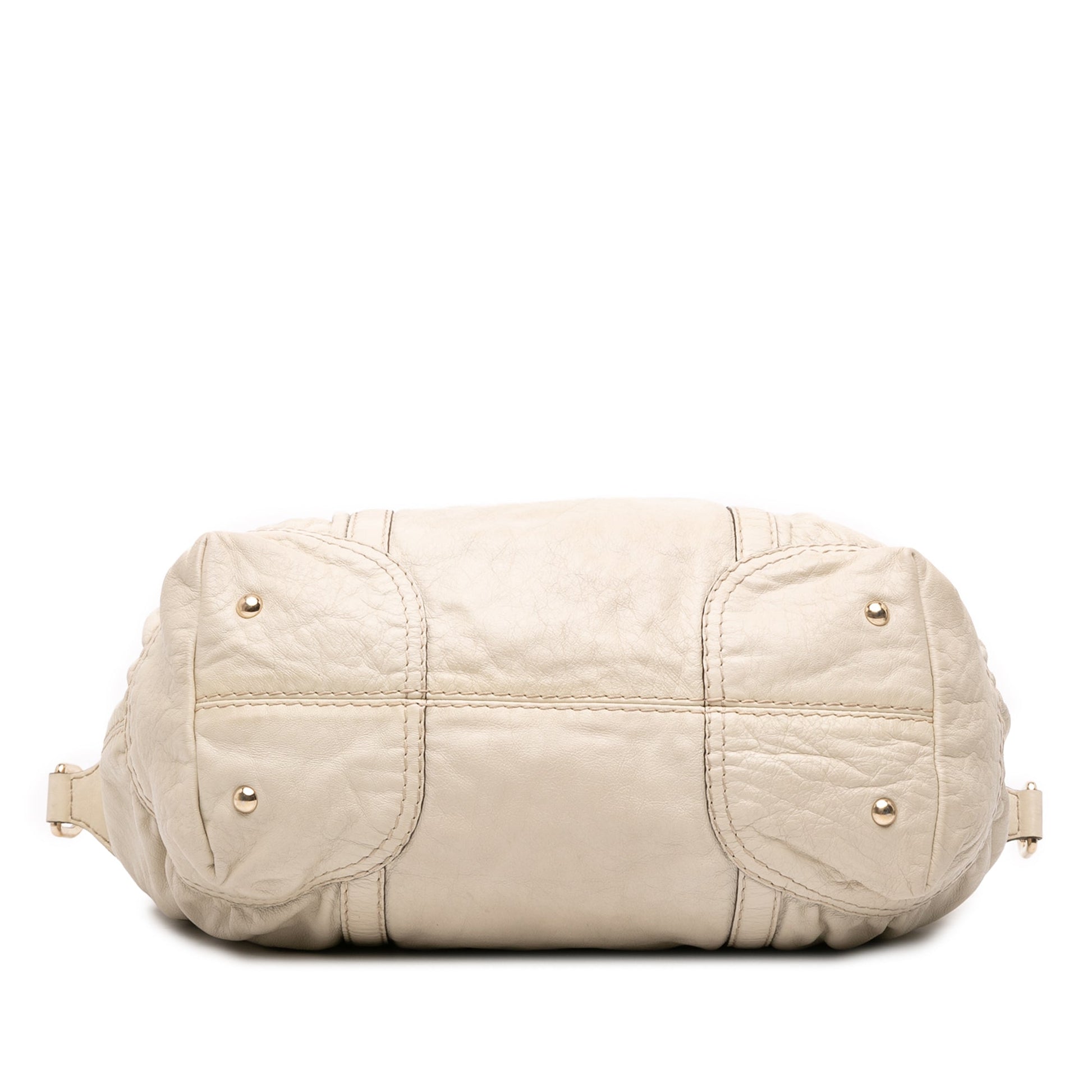 Gucci Leather Horsebit Nail Boston Bag