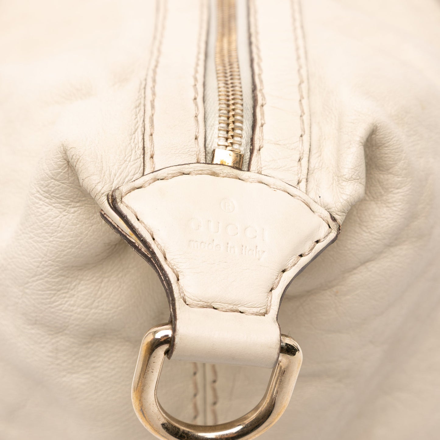 Gucci Leather Horsebit Nail Boston Bag