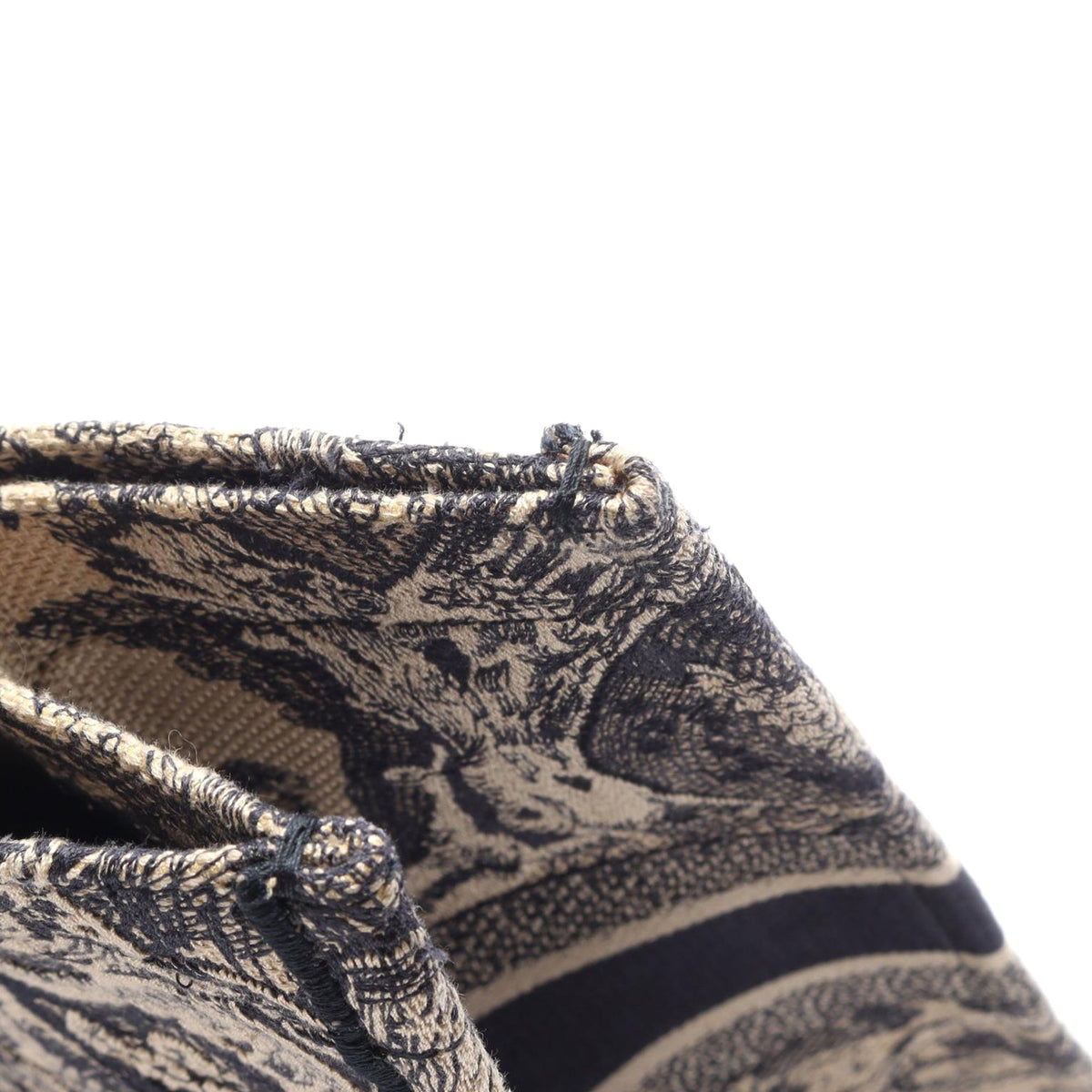 Dior Large Canvas Toile de Jouy Embroidered Book Tote — Beige