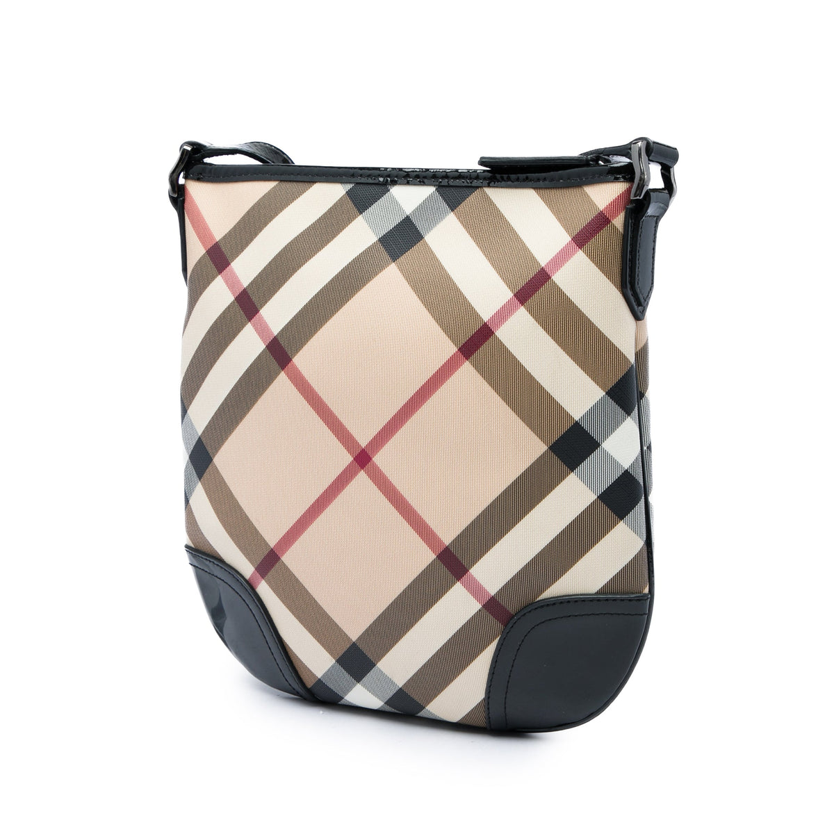 Burberry Supernova Check Coated Canvas Dryden Crossbody — Beige