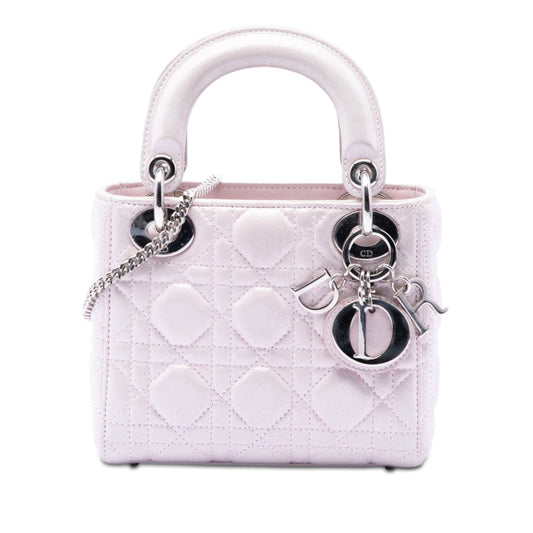 Dior Mini Iridescent Lambskin Cannage Lady Dior