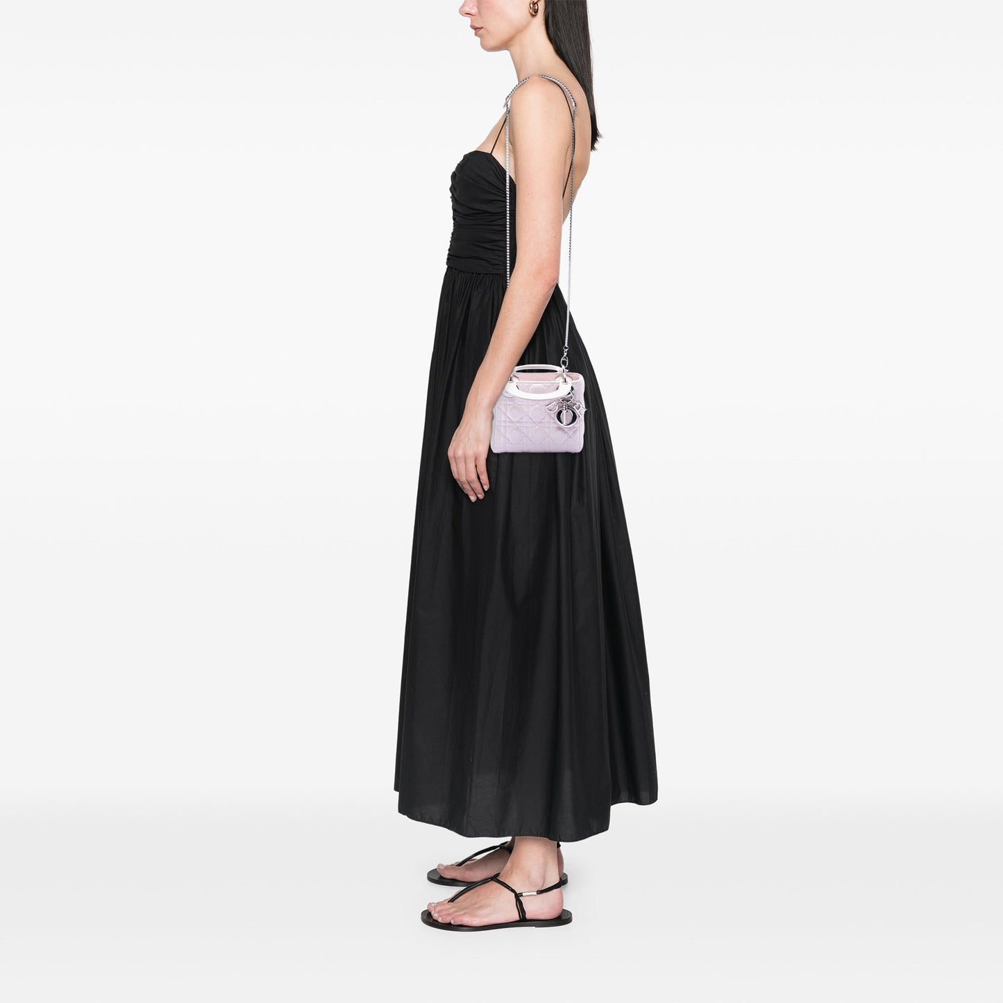 Dior Mini Iridescent Lambskin Cannage Lady Dior