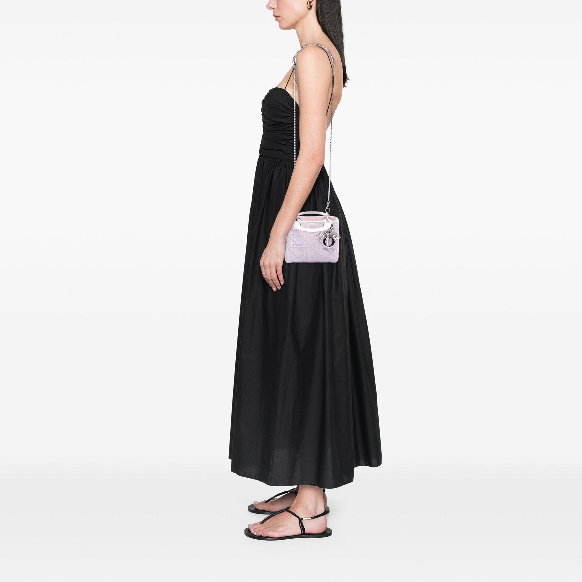 Dior Mini Iridescent Lambskin Cannage Lady Dior