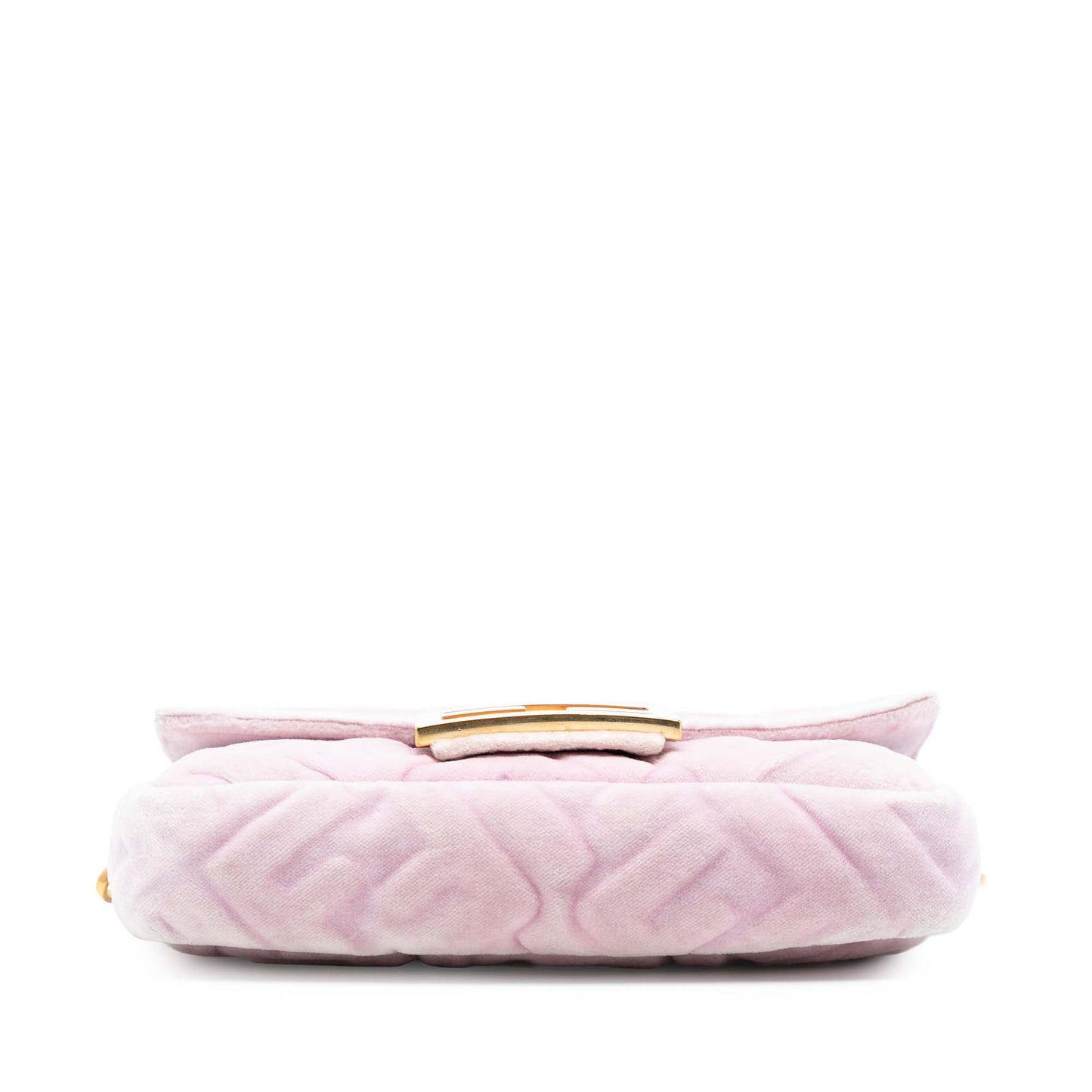 Fendi Mini Zucca Embossed Velvet Baguette Satchel