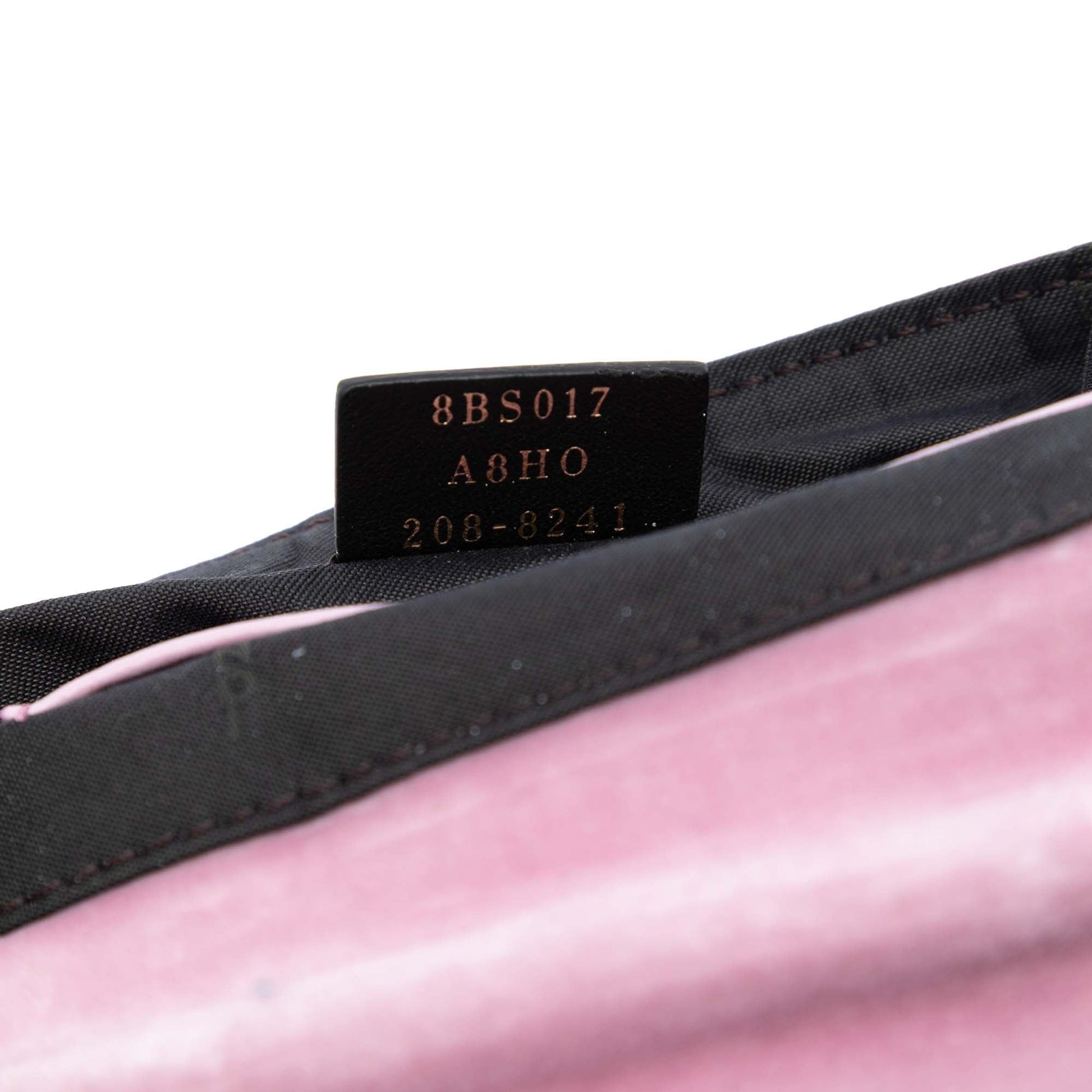 Fendi Mini Zucca Embossed Velvet Baguette Satchel