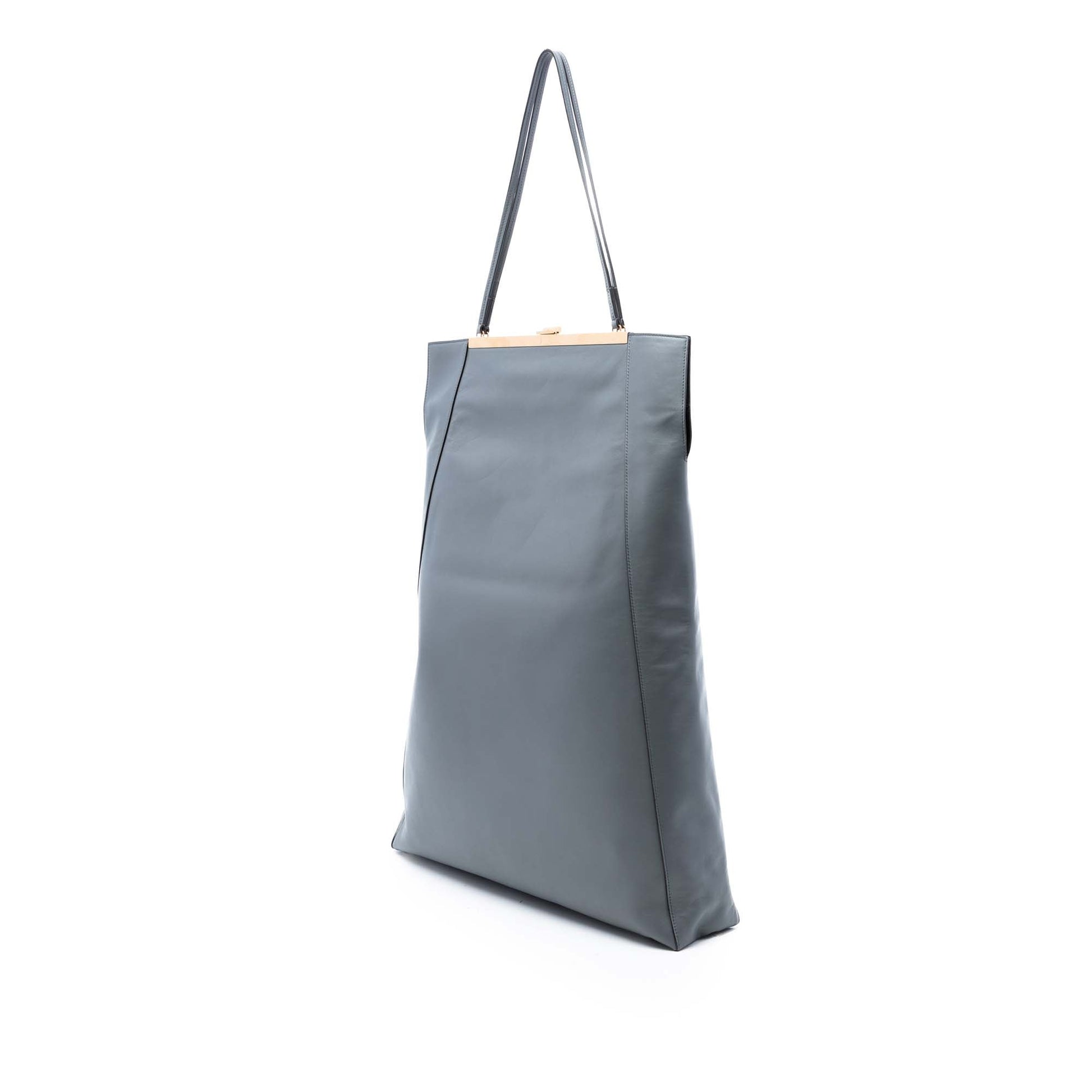 Celine Smooth Calfskin Clasp Cabas Tote