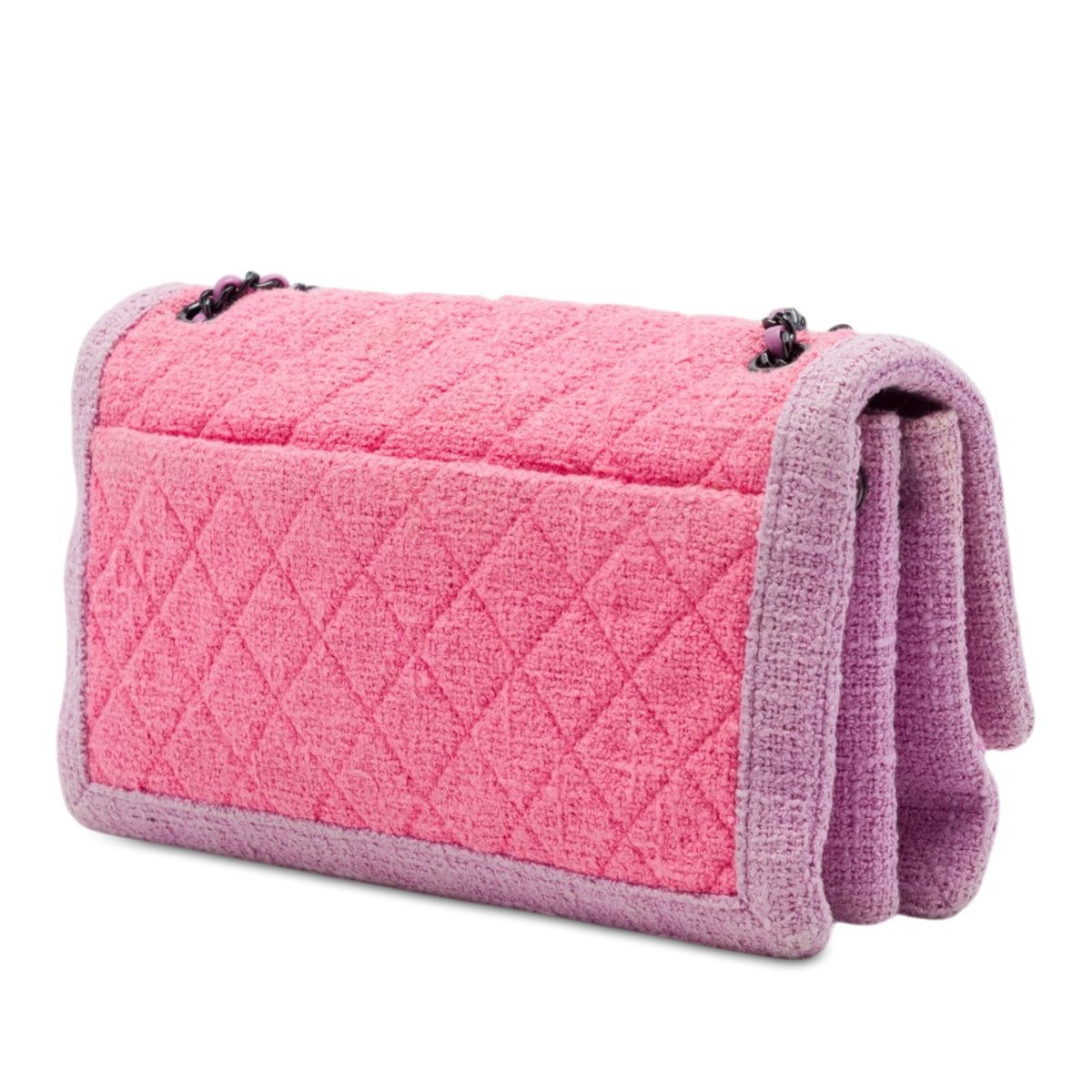 Chanel CC Quilted Tweed Accordion Flap