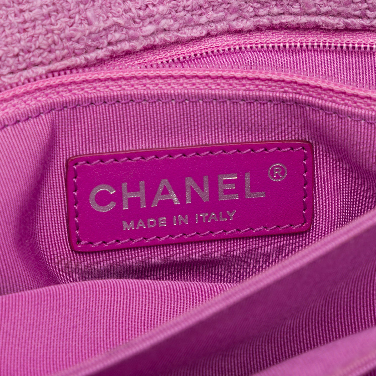 Chanel CC Quilted Tweed Accordion Flap