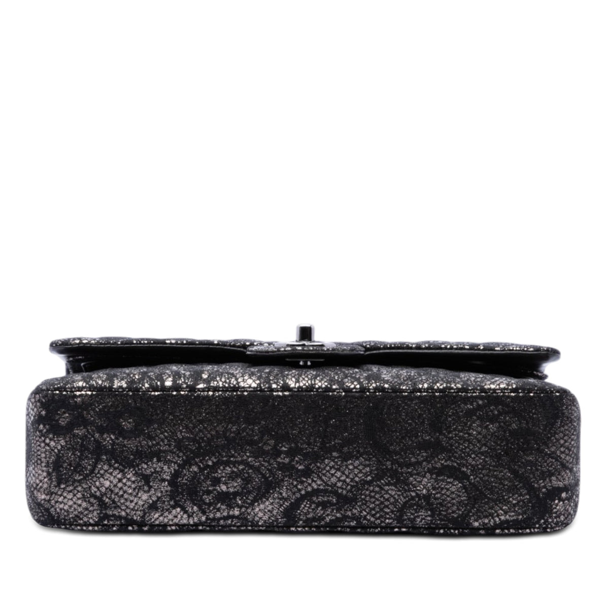 Chanel Medium Classic Metallic Goatskin and Lace Double Flap