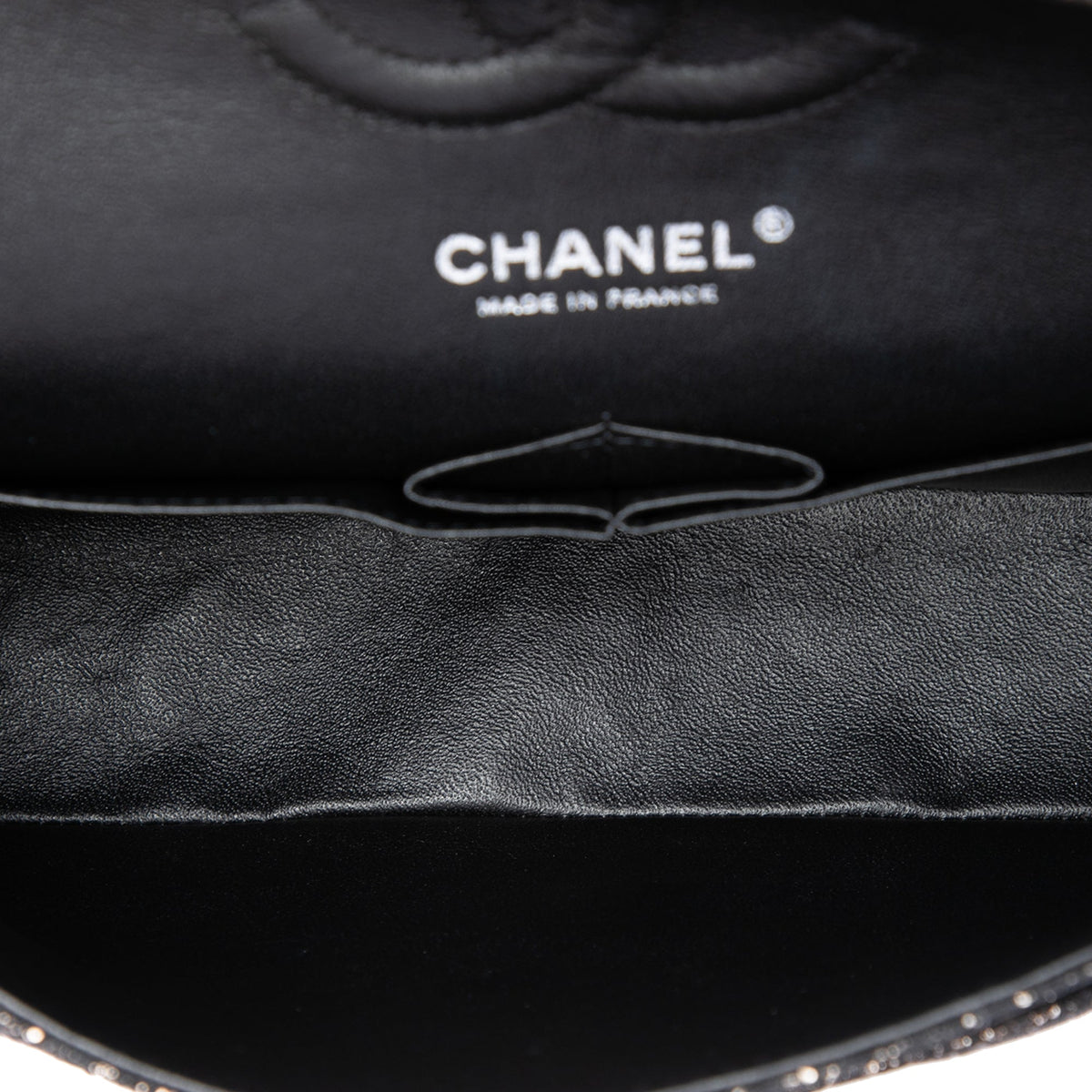 Chanel Medium Classic Metallic Goatskin and Lace Double Flap