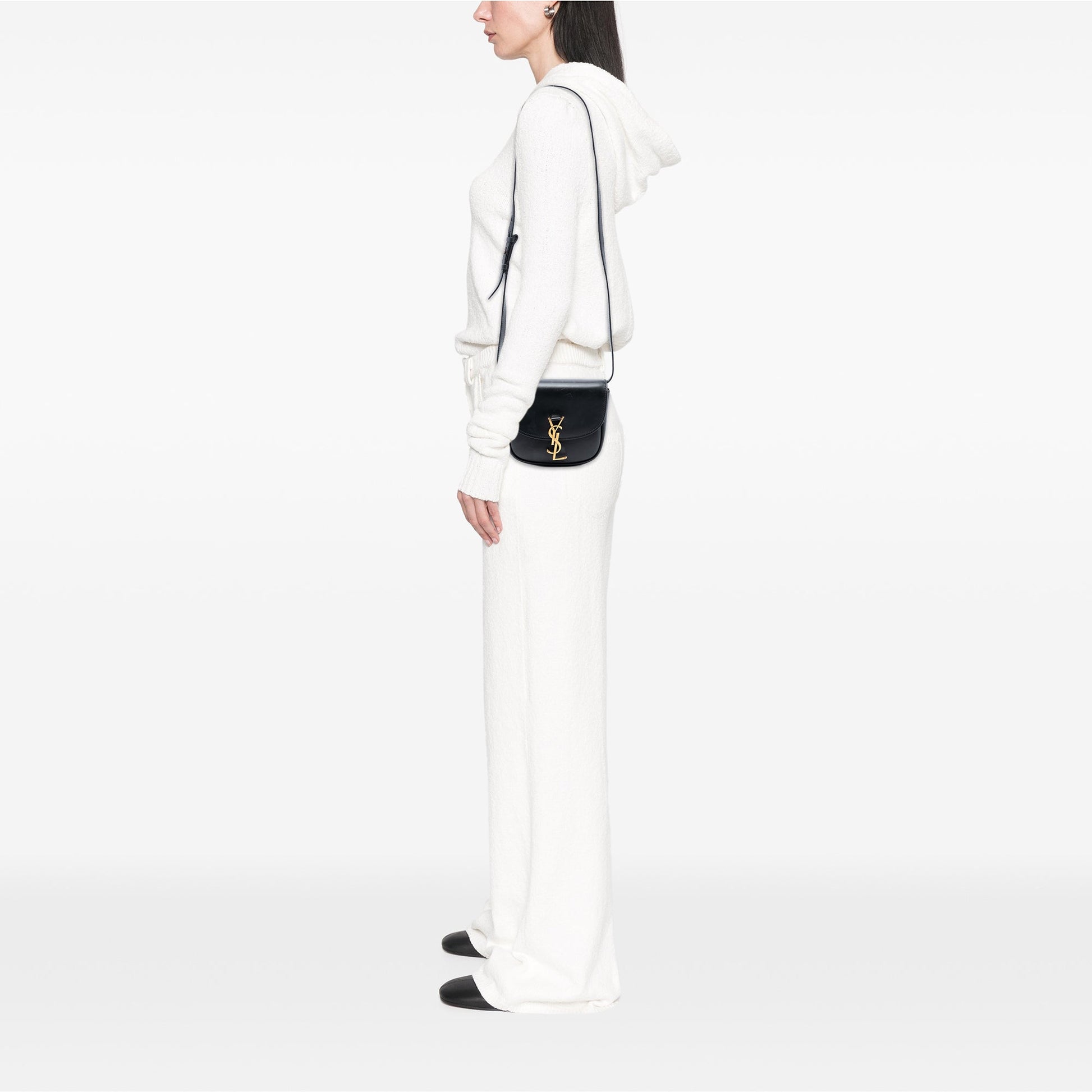 Saint Laurent Small Leather Monogram Kaia Crossbody