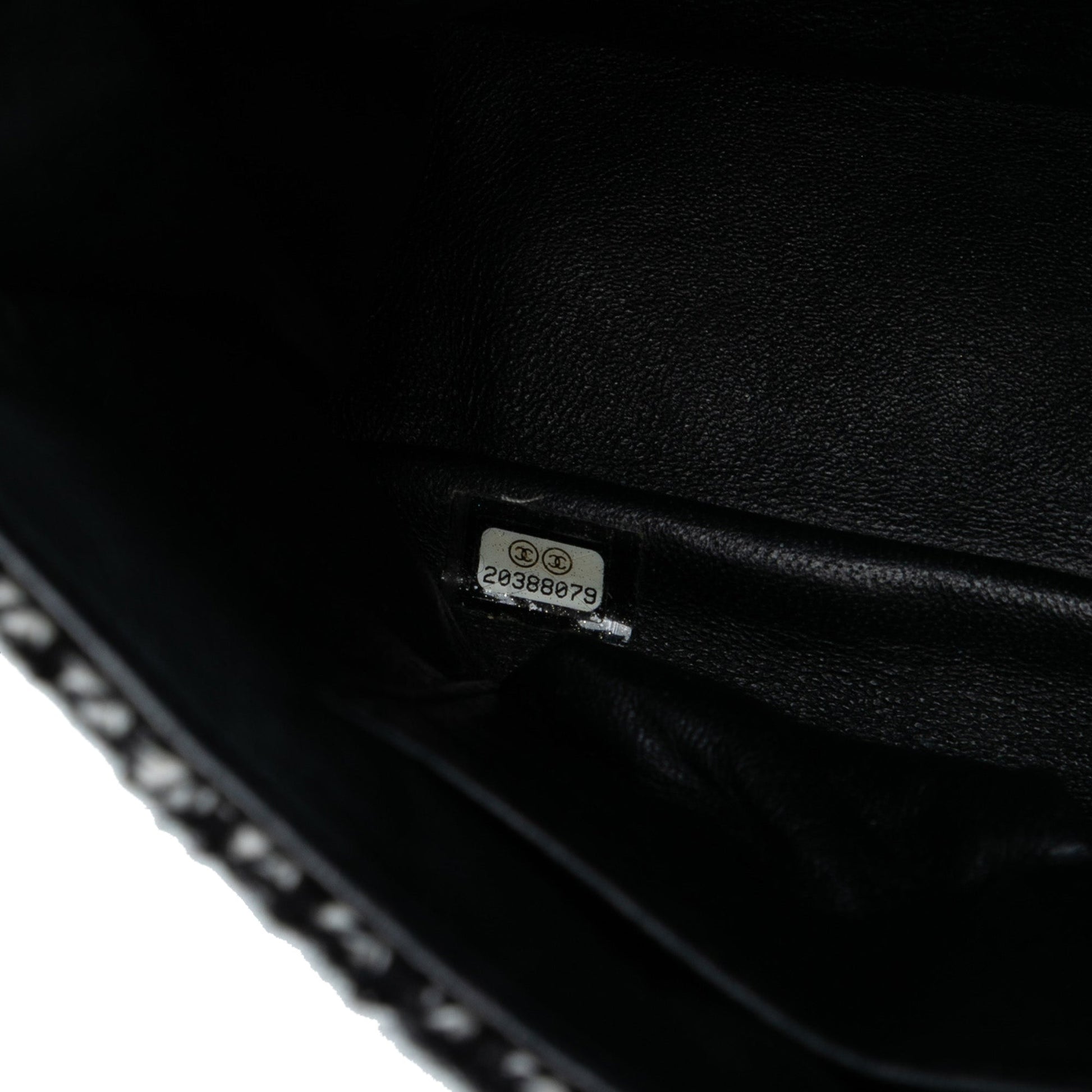 Chanel Jumbo CC Quilted Jersey and Tweed Chain Flap