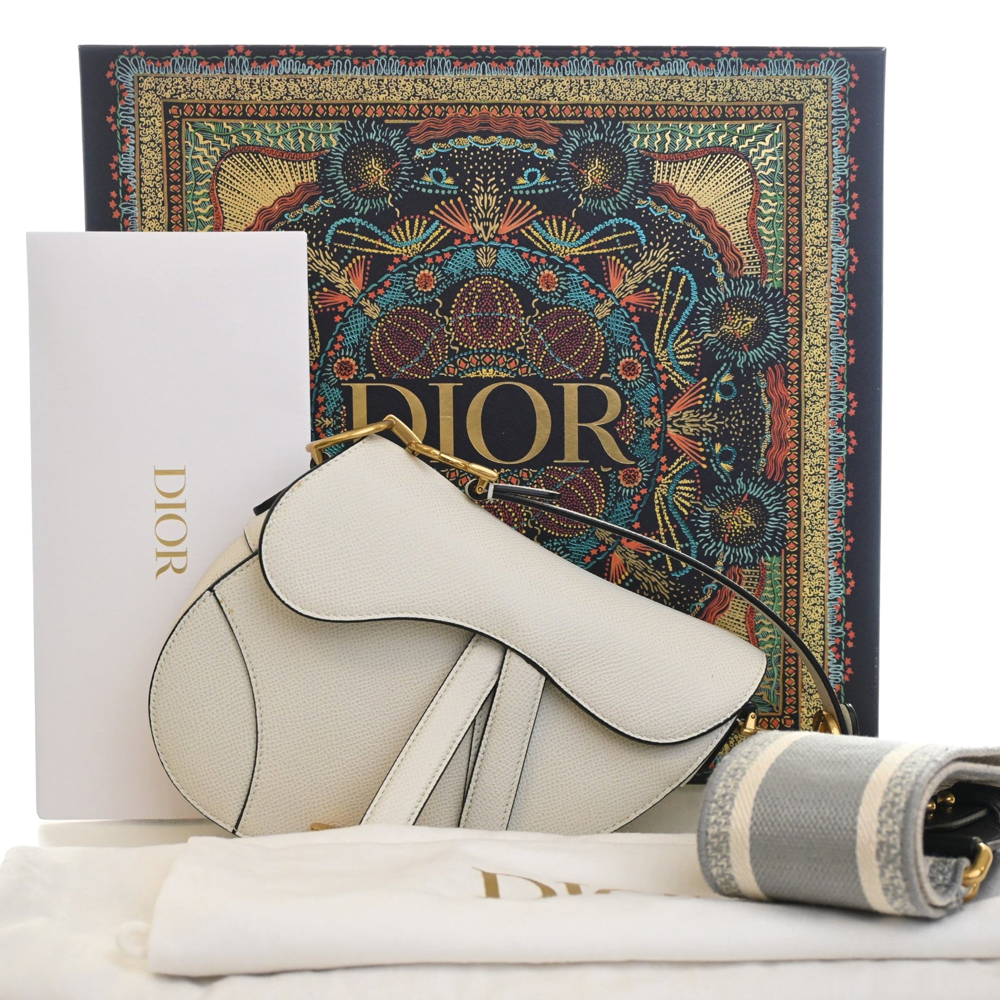 Dior Mini Grained Calfskin Saddle Bag