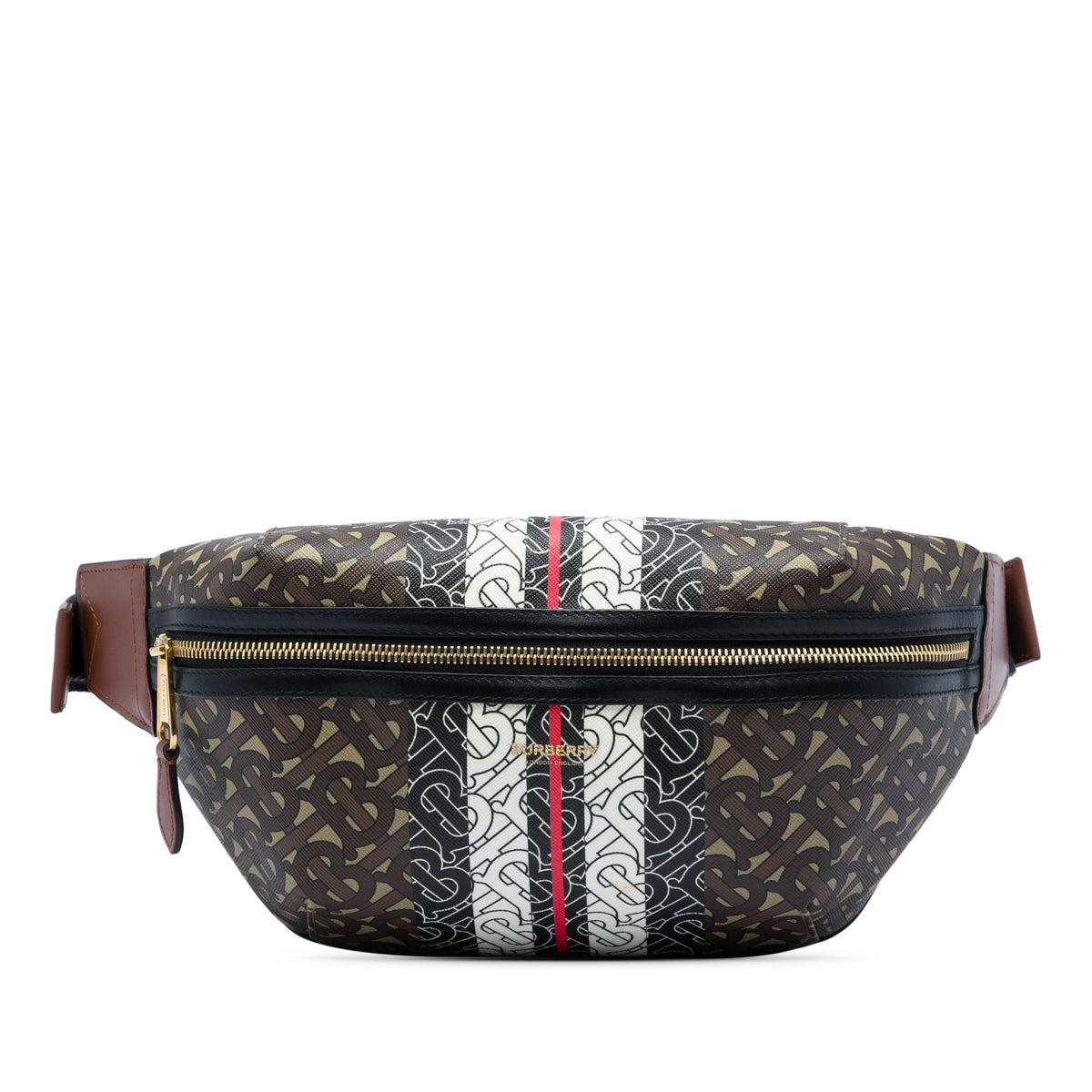 Burberry TB Monogram E Canvas Stripe Sonny Belt Bag