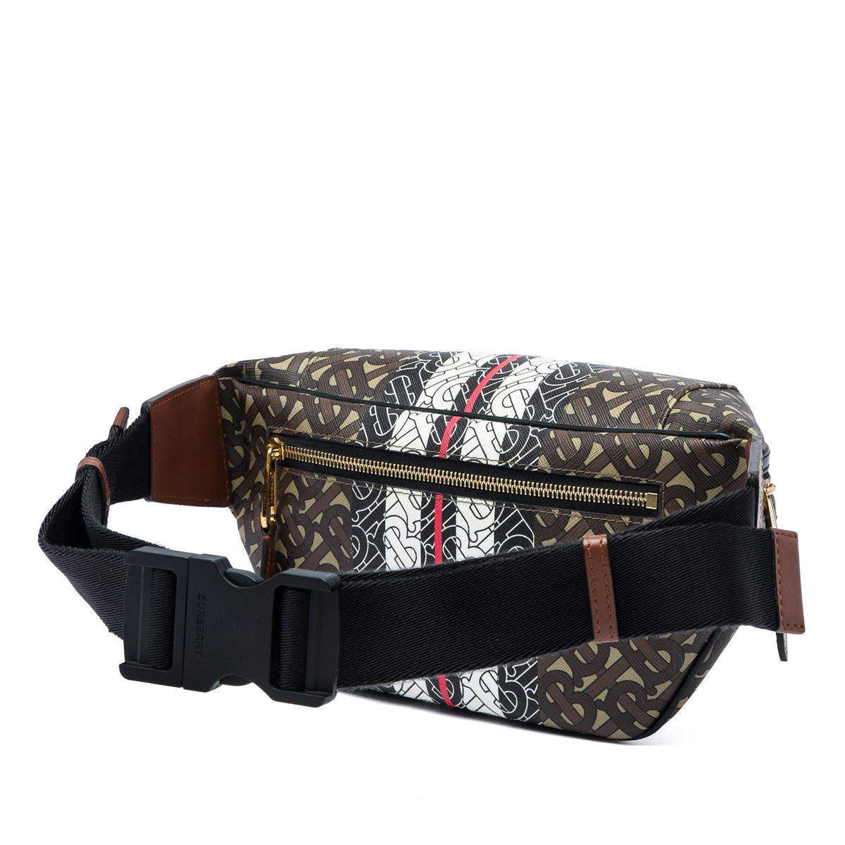 Burberry TB Monogram E Canvas Stripe Sonny Belt Bag