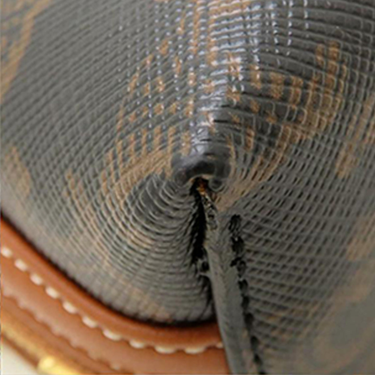 Celine Triomphe Coated Canvas Clutch On Chain — Brown