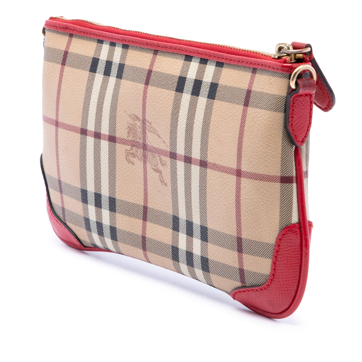 Burberry Haymarket Check Coated Canvas Peyton Crossbody — Beige