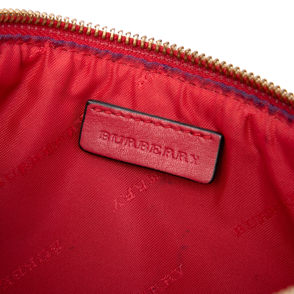 Burberry Haymarket Check Coated Canvas Peyton Crossbody — Beige