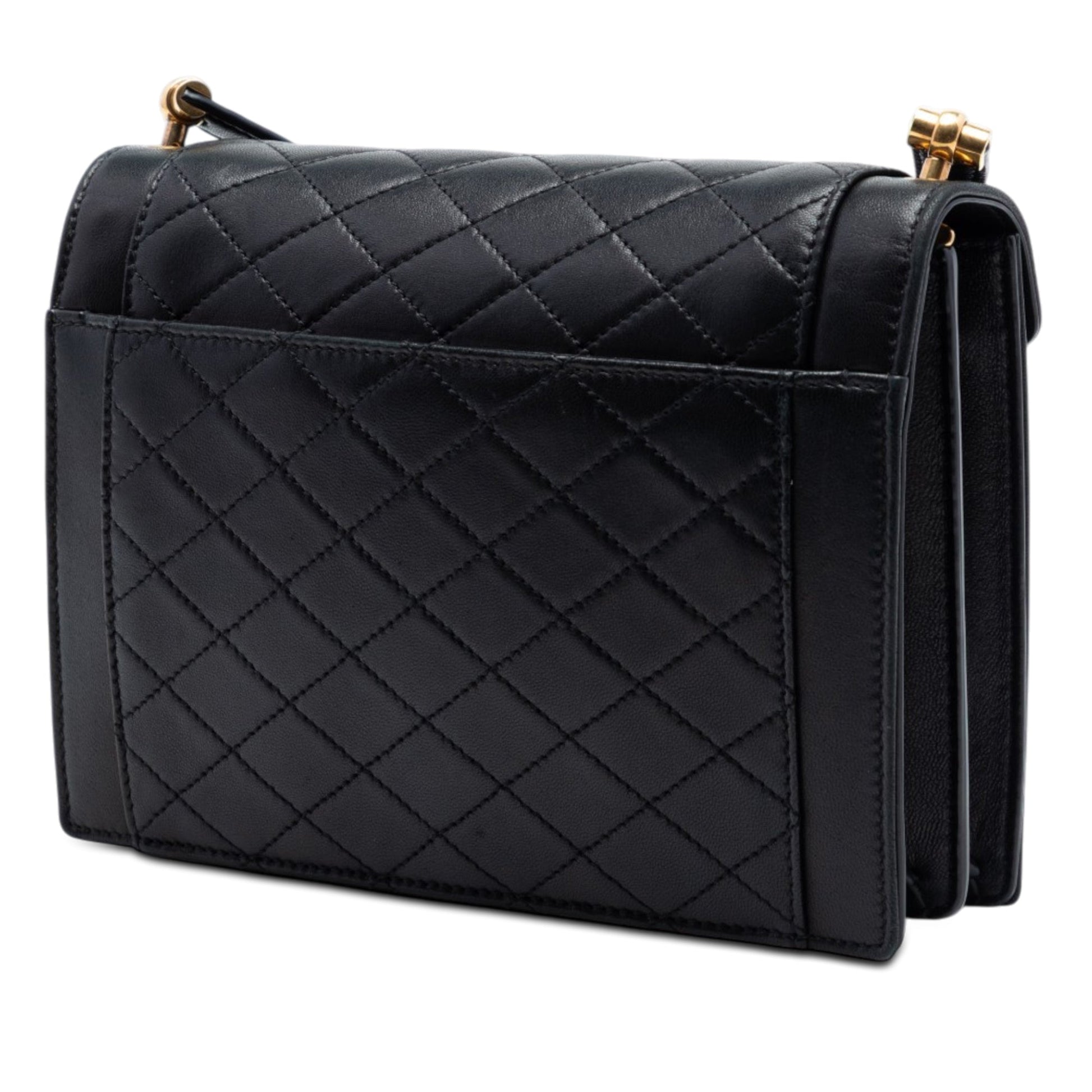 Saint Laurent Mini Quilted Lambskin Monogram Gaby Crossbody
