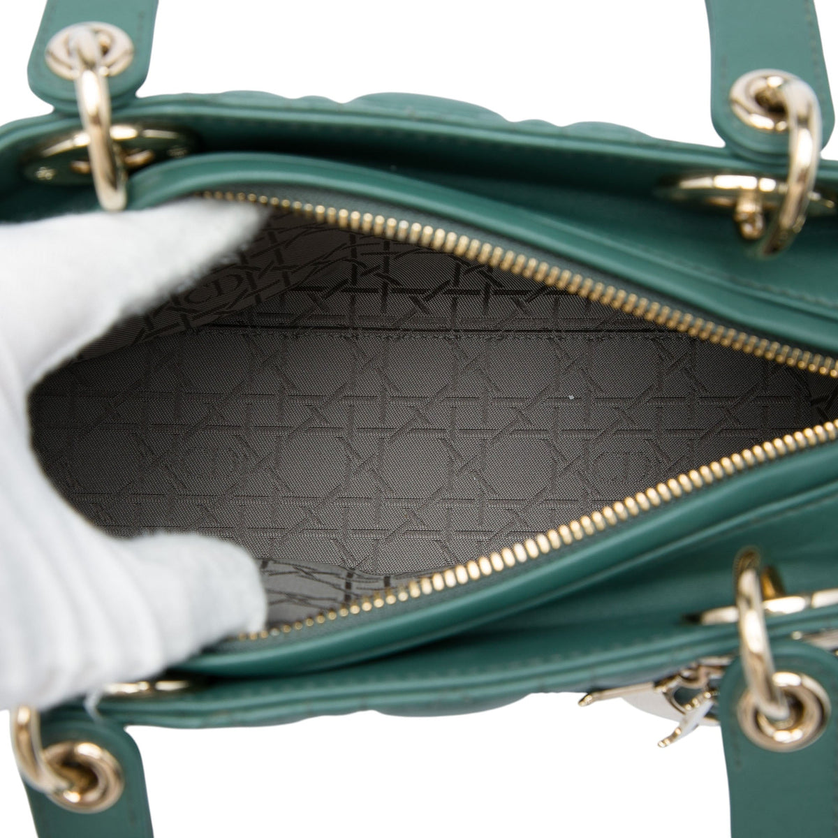 Dior Medium Lambskin Cannage Lady Dior