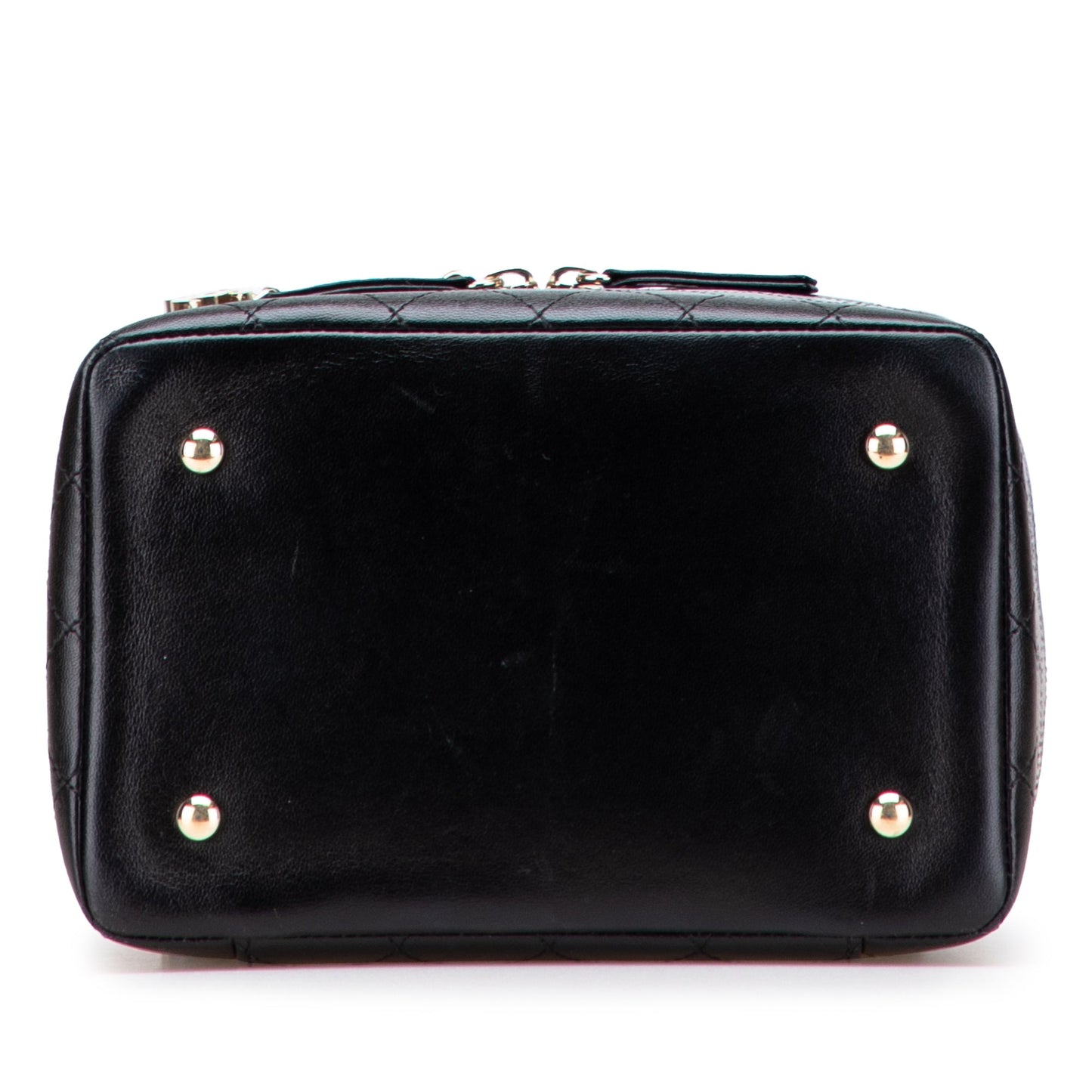 Chanel Large Quilted Lambskin Knock On Wood Vanity Case