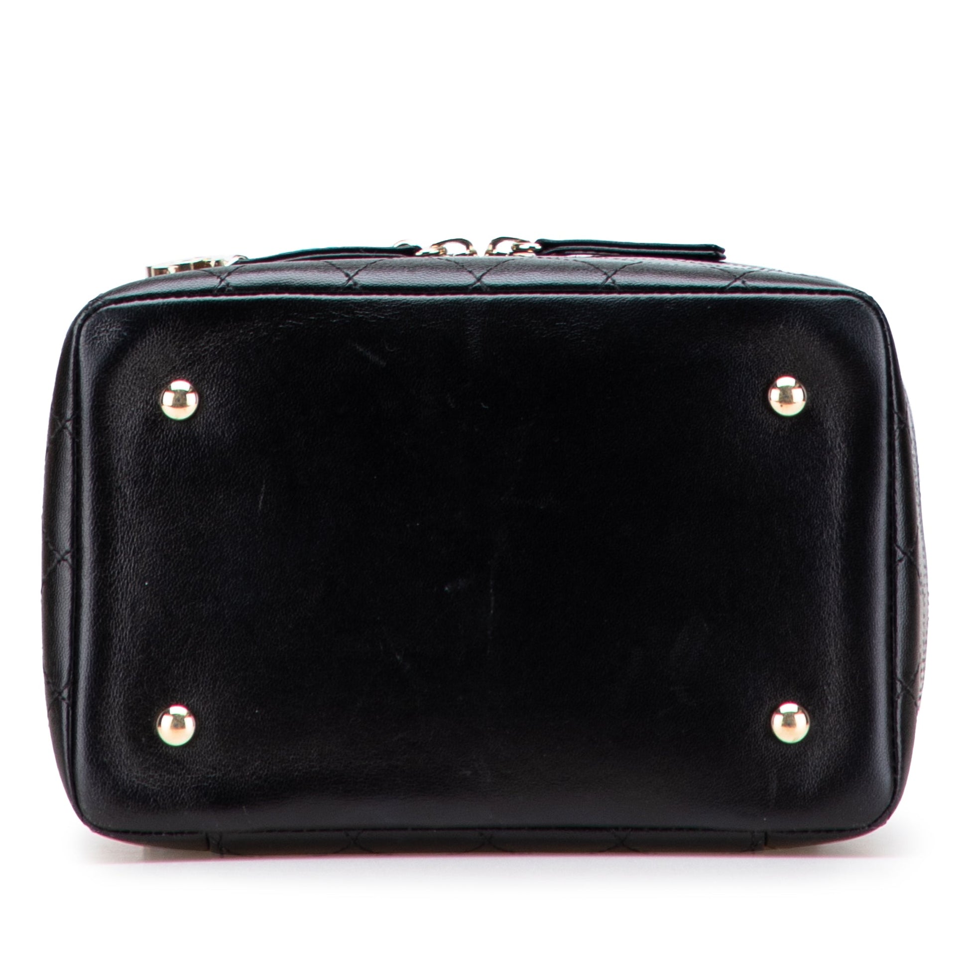 Chanel Large Quilted Lambskin Knock On Wood Vanity Case