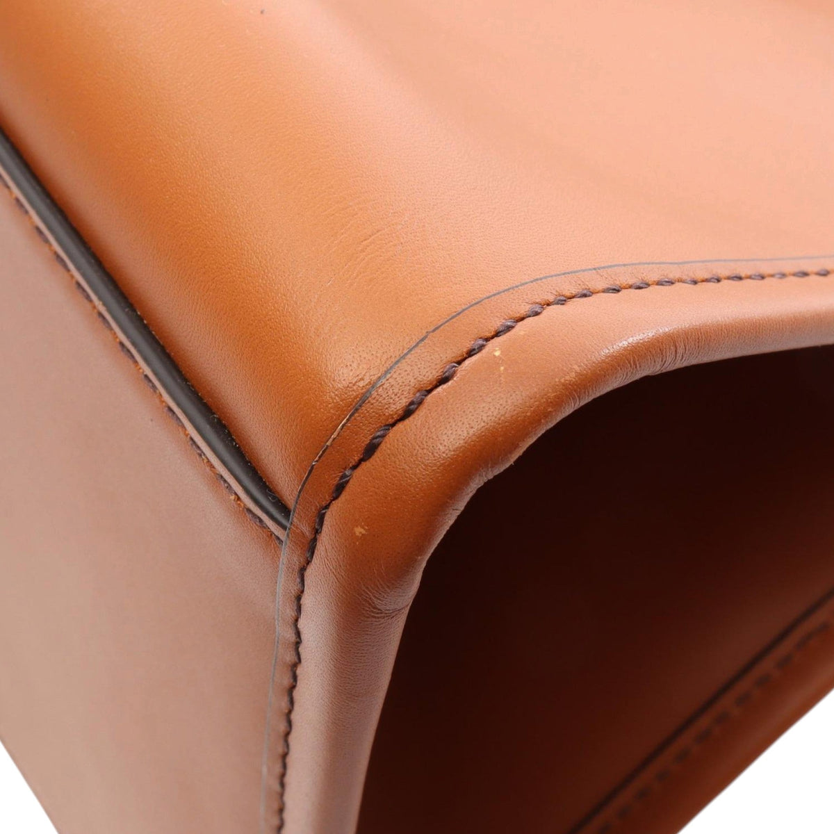 Fendi Large Leather Sunshine Shopper Tote — Brown