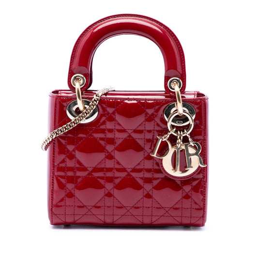 Dior Mini Patent Cannage Lady Dior
