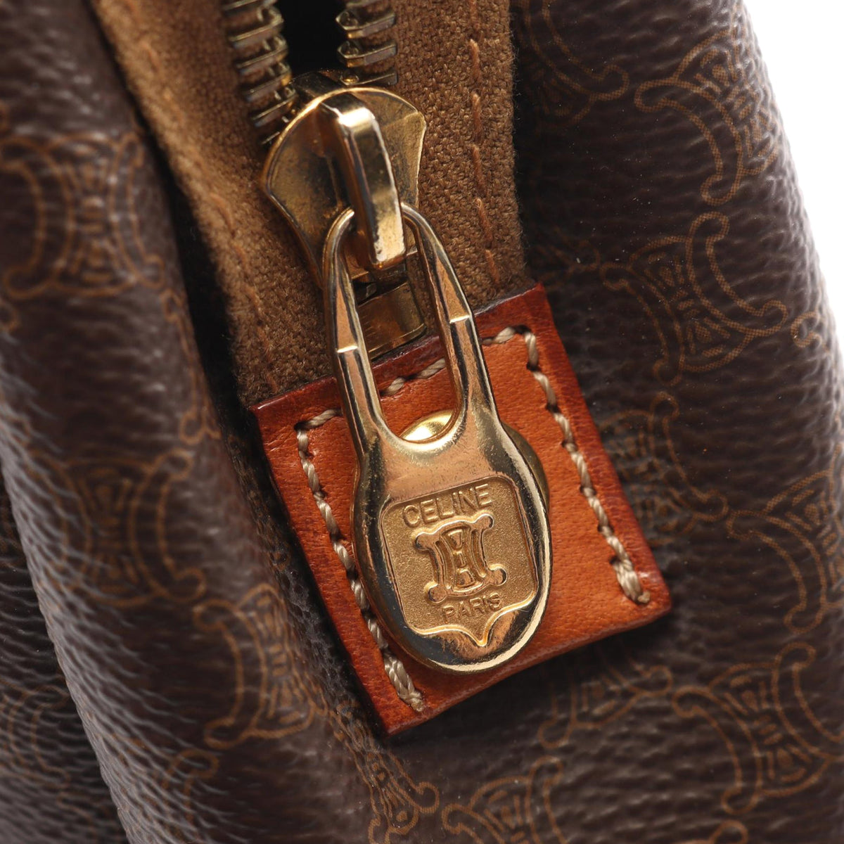 Celine Macadam Coated Canvas Handbag