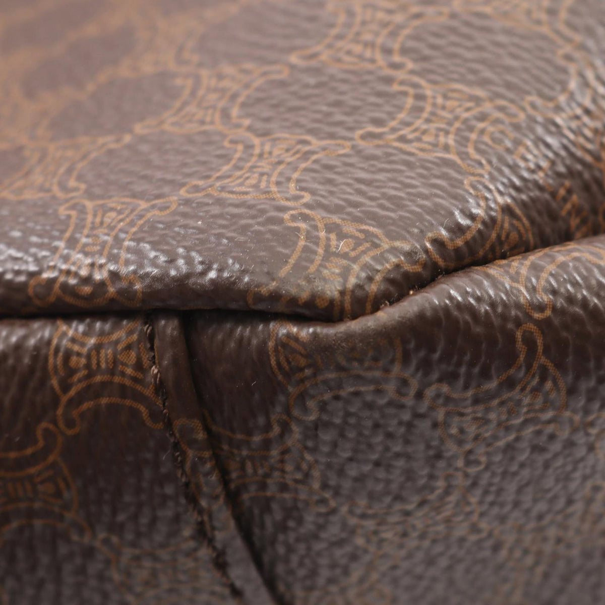 Celine Macadam Coated Canvas Handbag