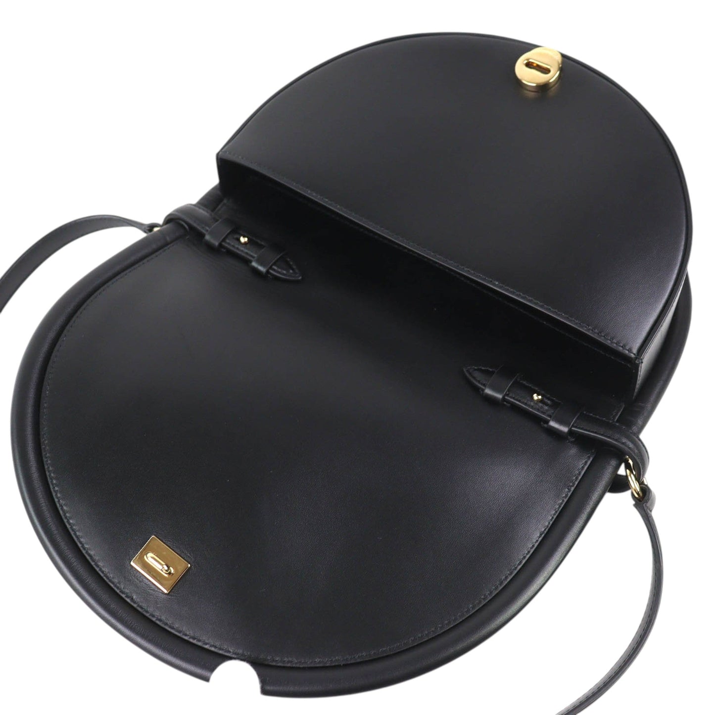 Ferragamo Calfskin Aura Crescent Satchel