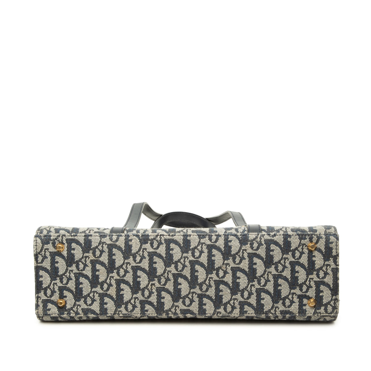 Dior Diorissimo Trotter Canvas Saddle Shoulder Bag — Blue