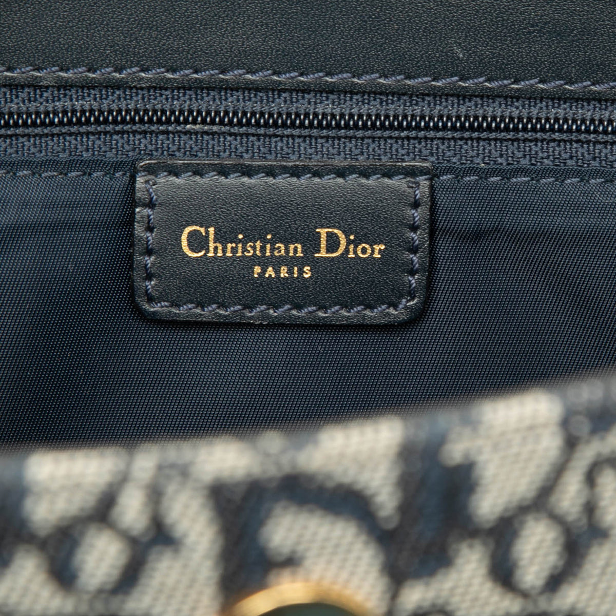 Dior Diorissimo Trotter Canvas Saddle Shoulder Bag — Blue