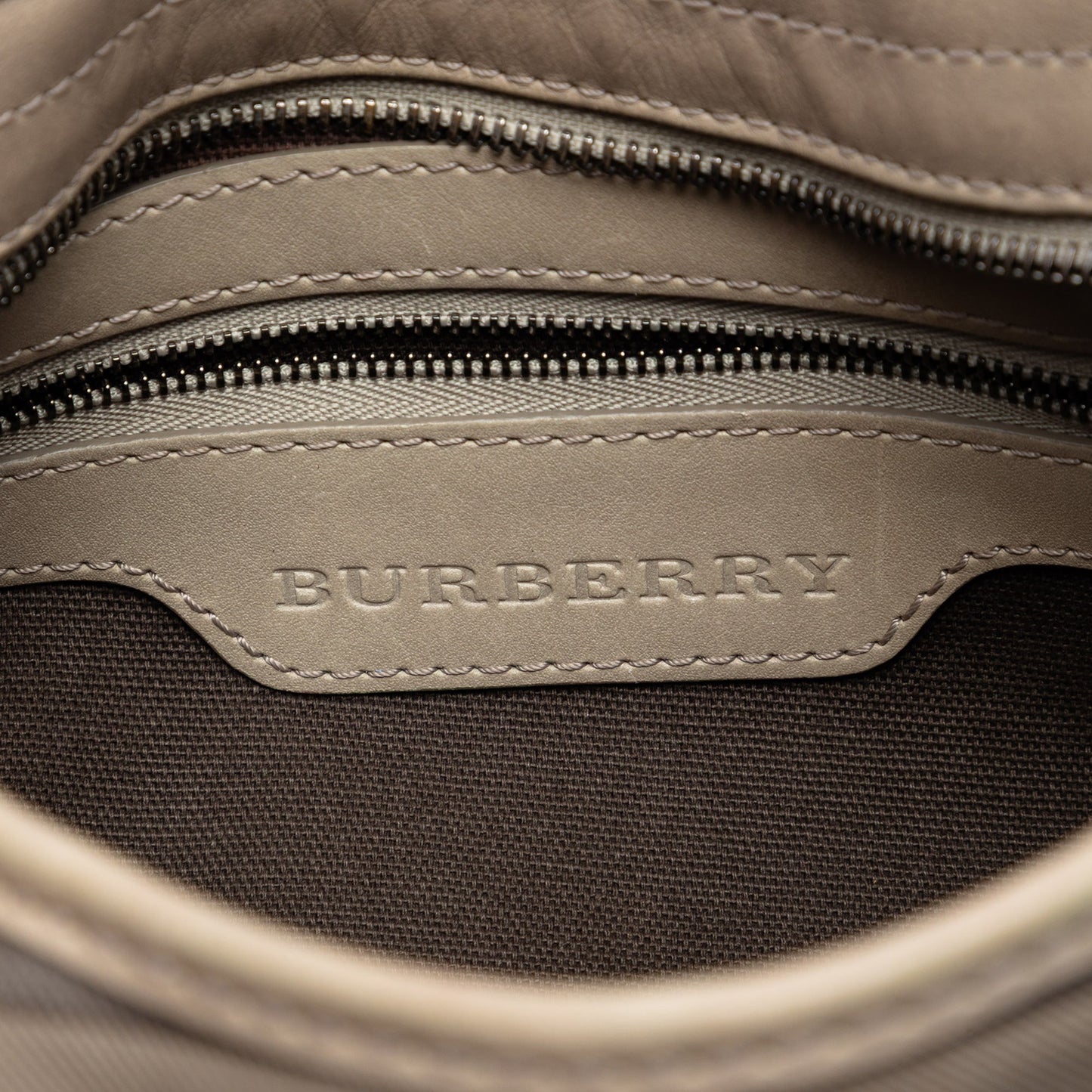 Burberry Smoke Check Coated Canvas Brooklyn Hobo