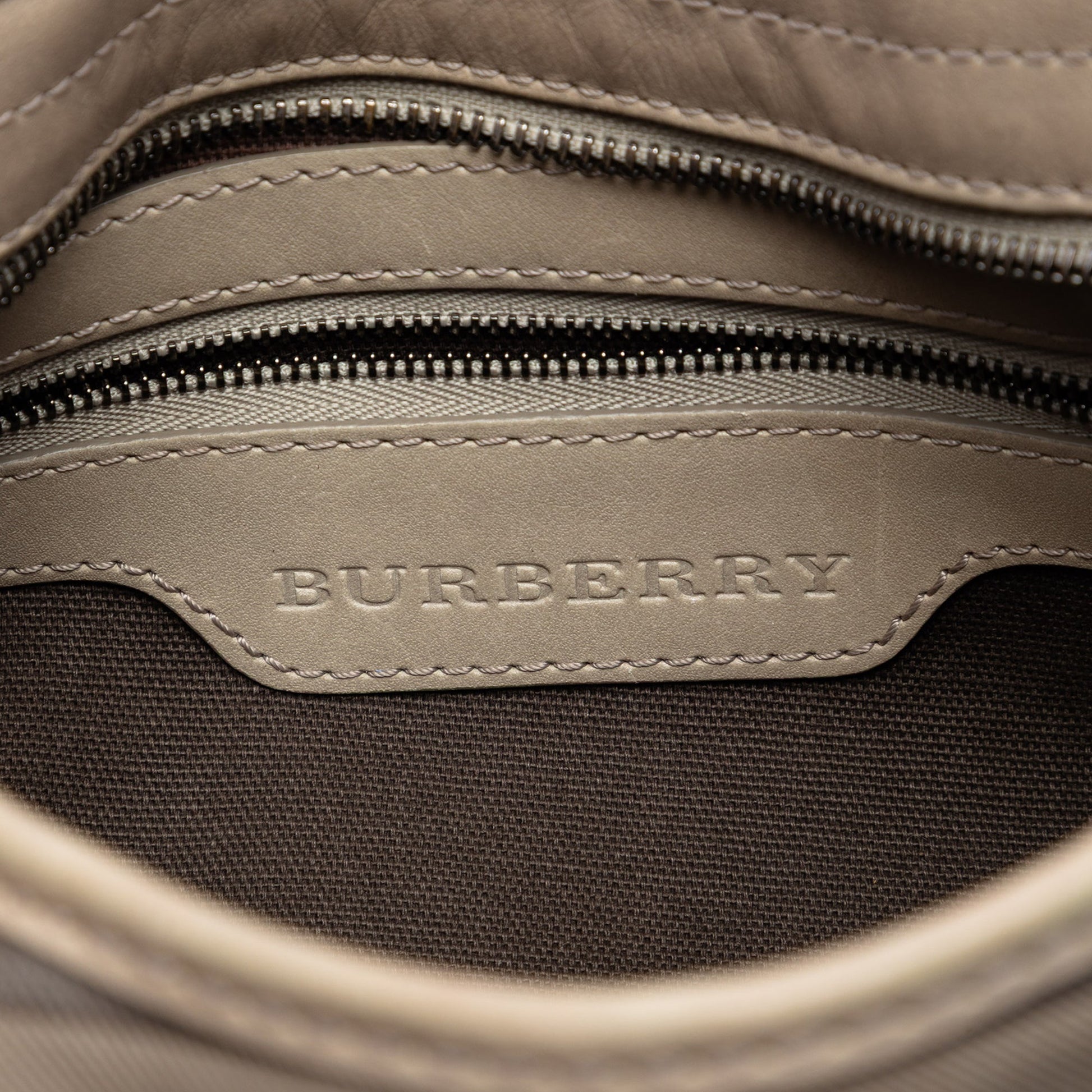 Burberry Smoke Check Coated Canvas Brooklyn Hobo