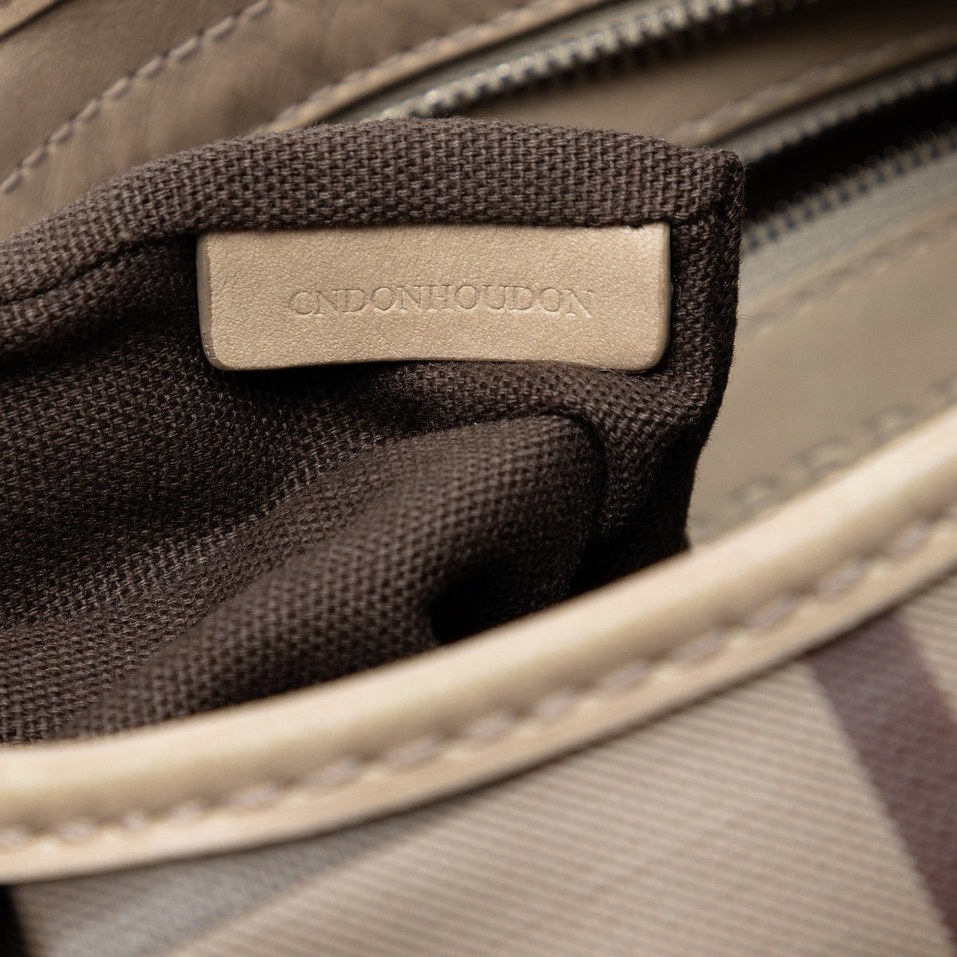 Burberry Smoke Check Coated Canvas Brooklyn Hobo