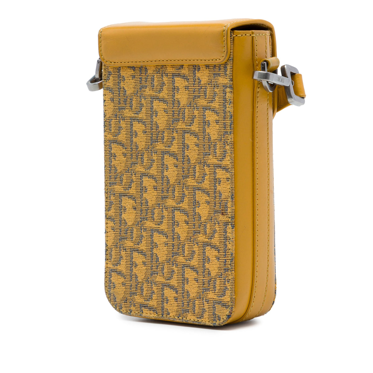 Dior Oblique Jacquard Lock Phone Holder Crossbody