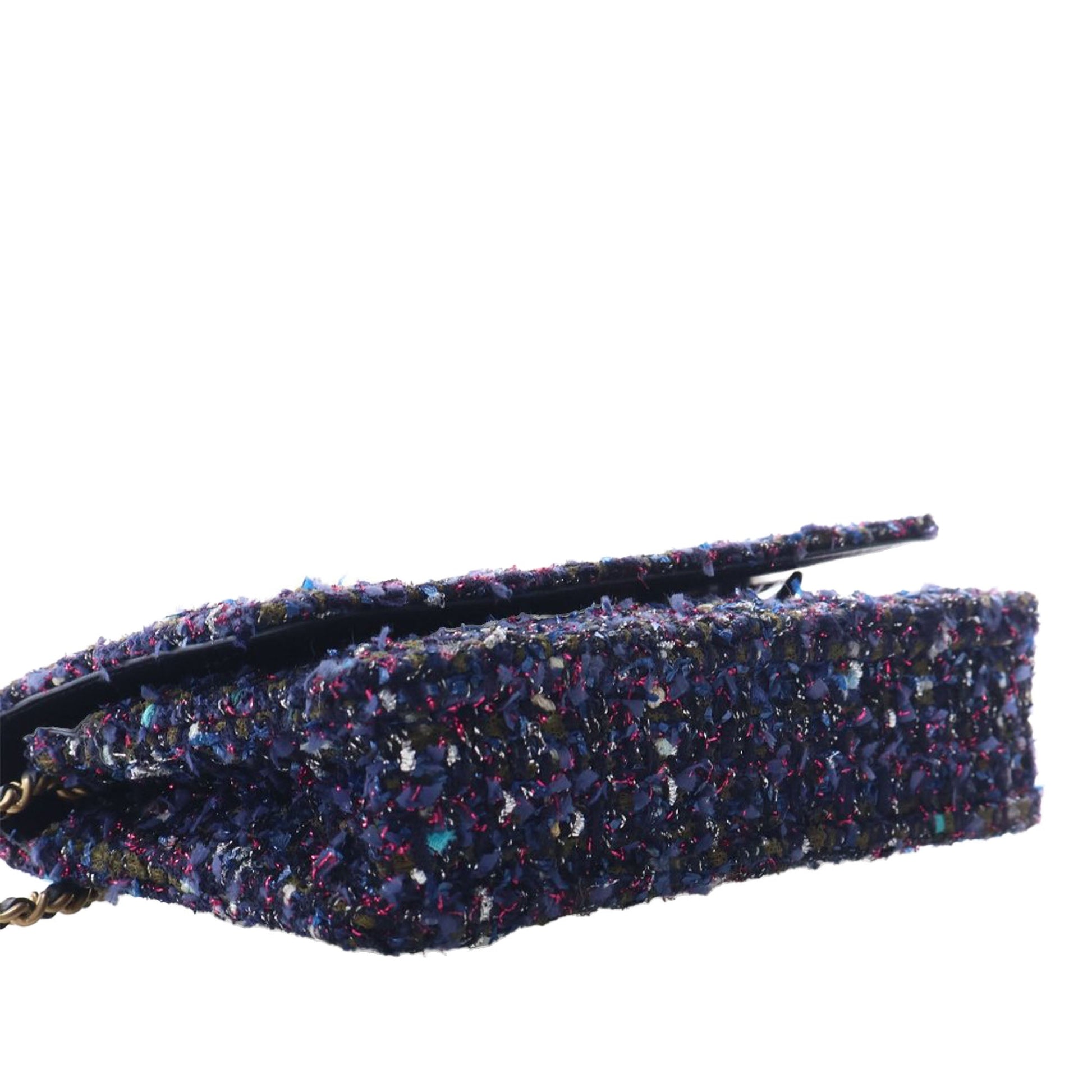 Chanel CC Tweed Charms Wallet On Chain