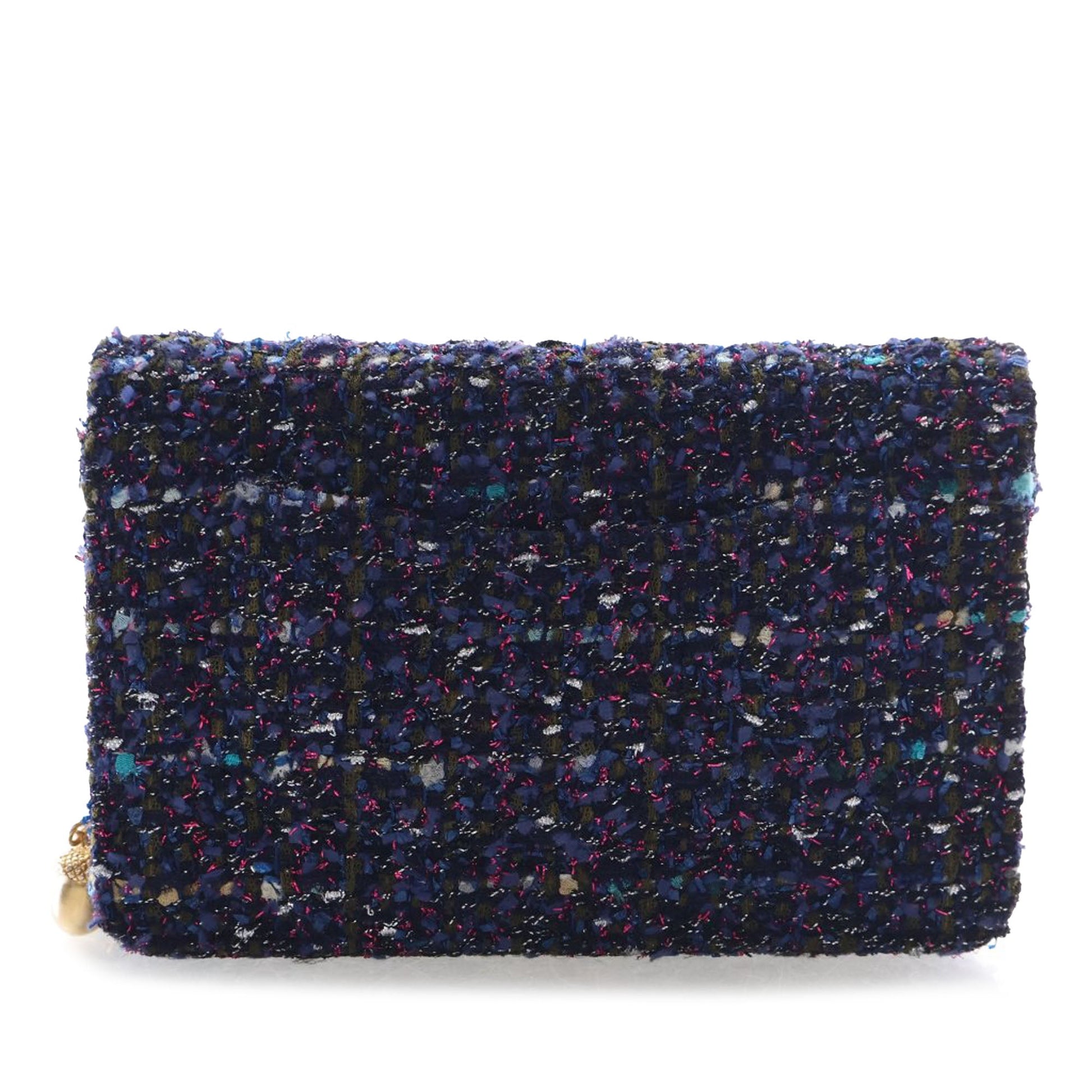 Chanel CC Tweed Charms Wallet On Chain