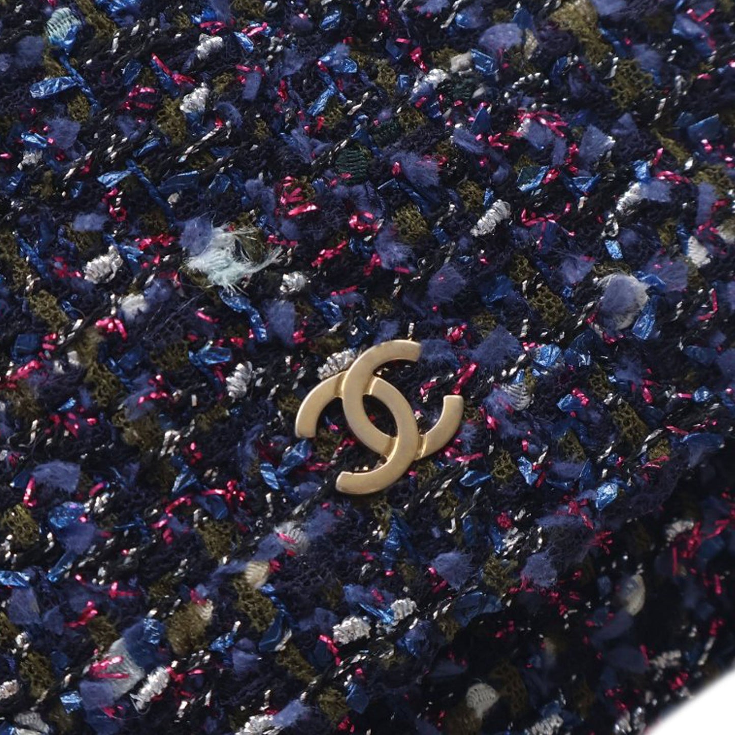 Chanel CC Tweed Charms Wallet On Chain