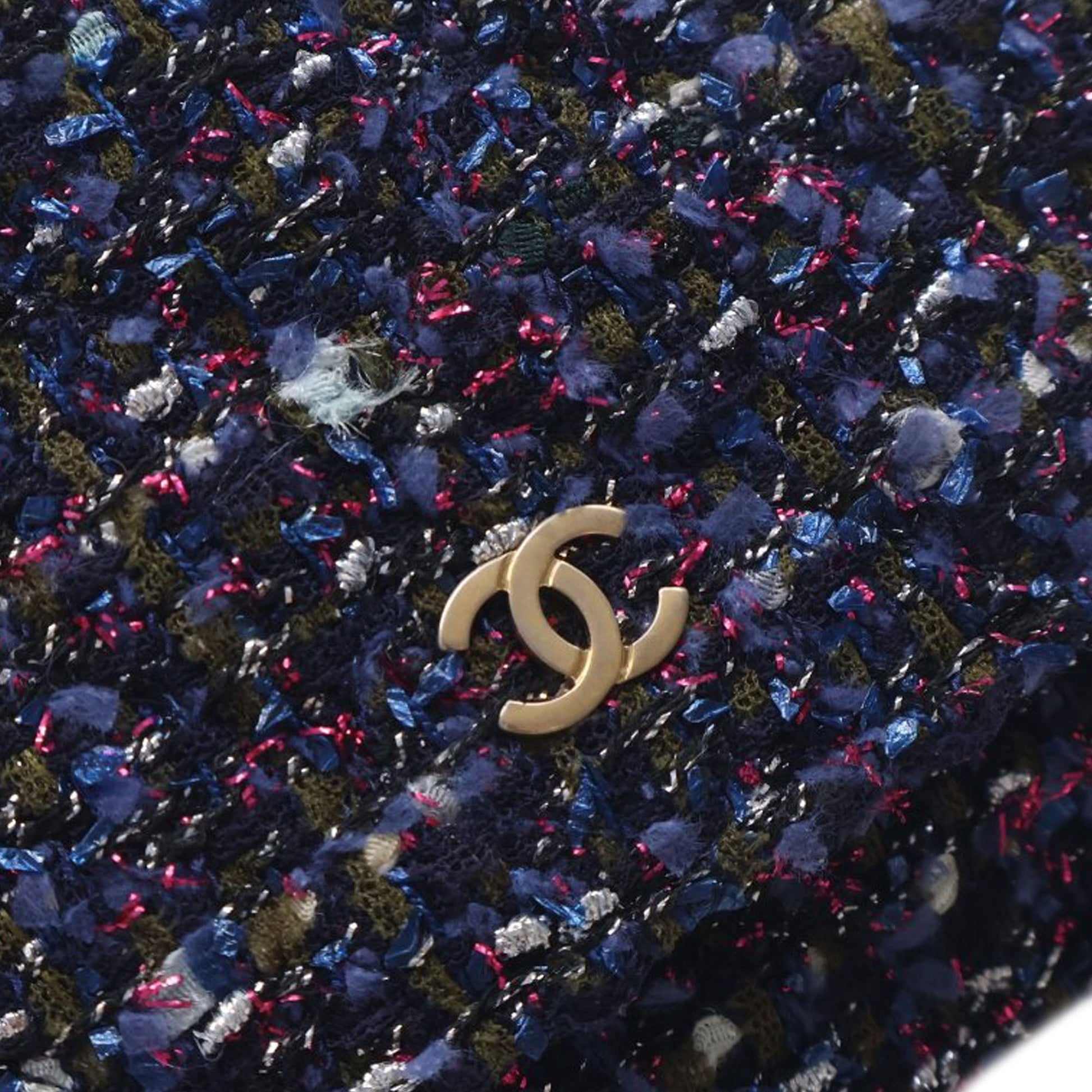 Chanel CC Tweed Charms Wallet On Chain
