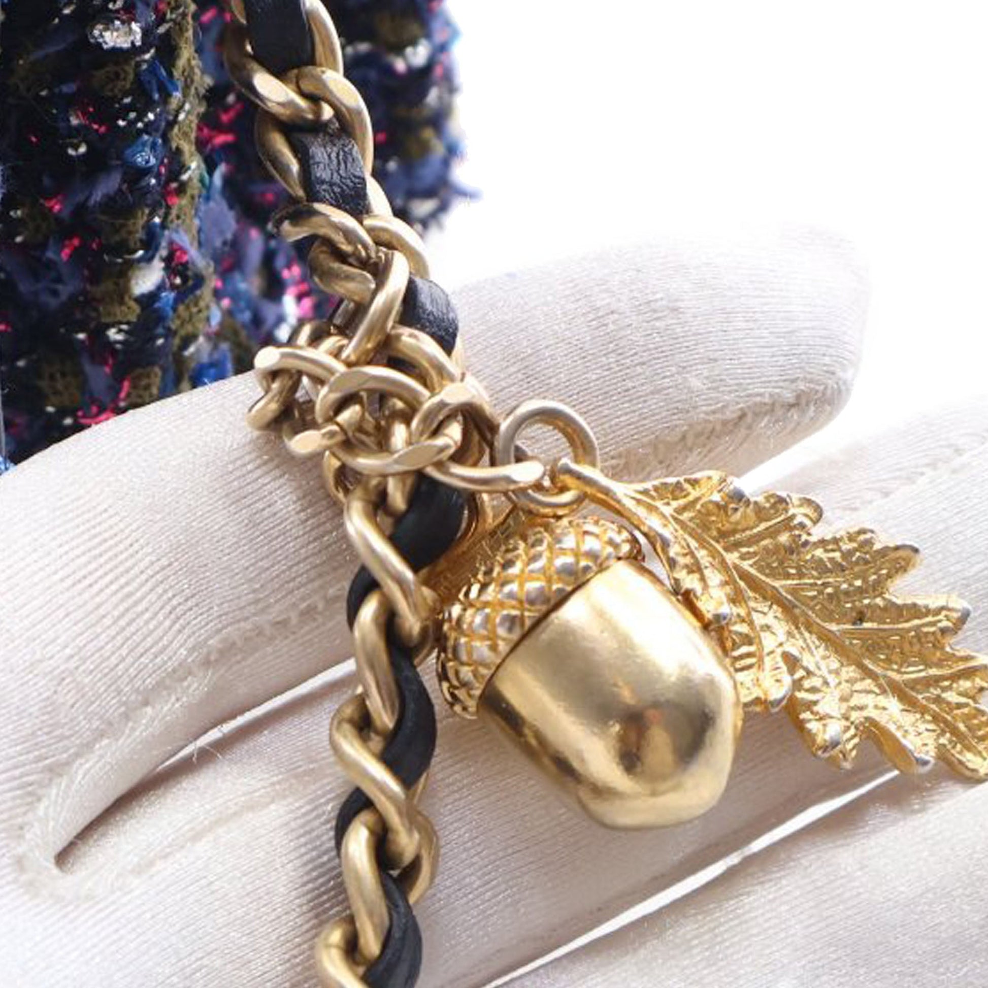 Chanel CC Tweed Charms Wallet On Chain