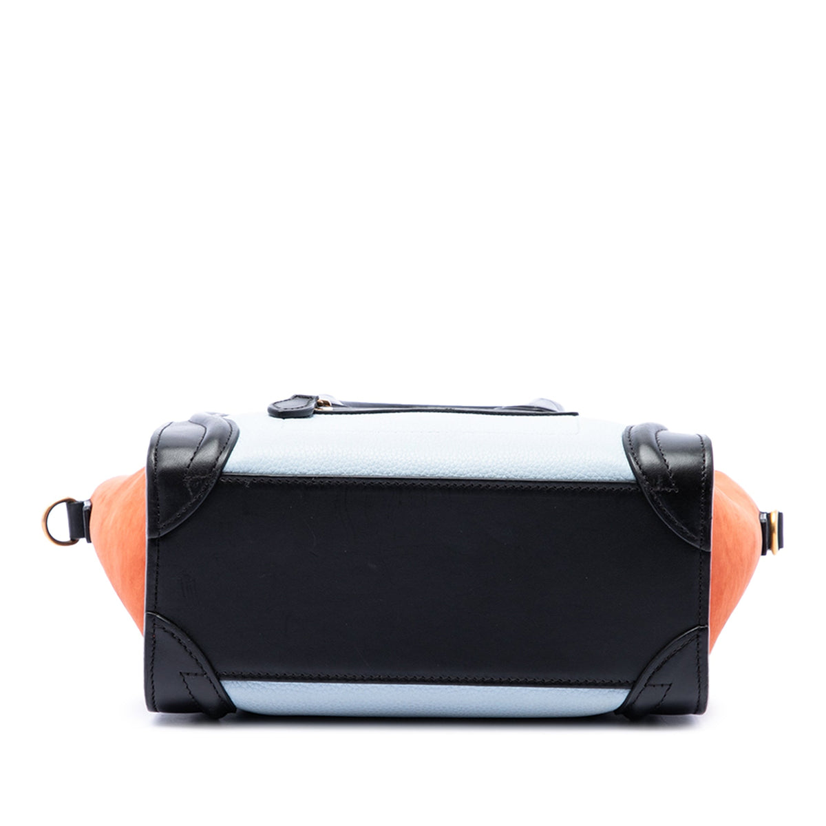 Celine Nano Tricolor Nubuck and Drummed Calfskin Luggage Tote
