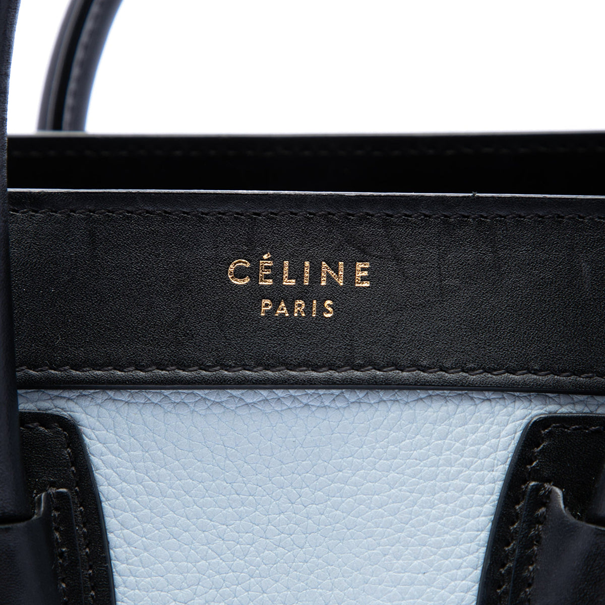 Celine Nano Tricolor Nubuck and Drummed Calfskin Luggage Tote