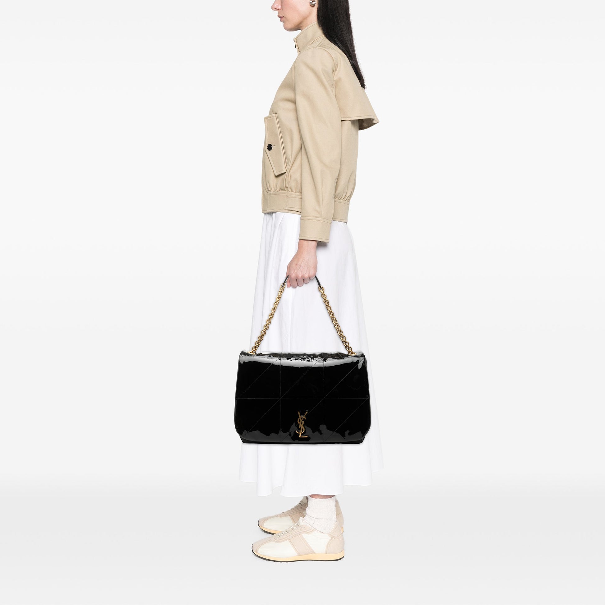 Saint Laurent Large Quilted Patent Jamie 4.3 Shoulder Bag