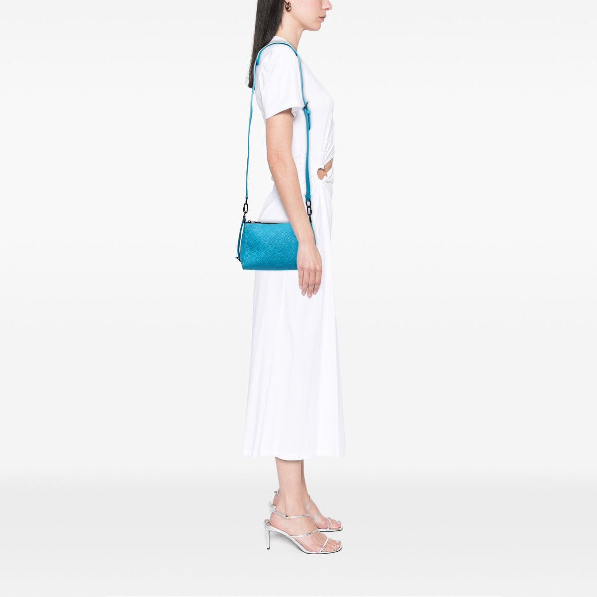 Louis Vuitton Monogram Taurillon Triangle Messenger — Blue