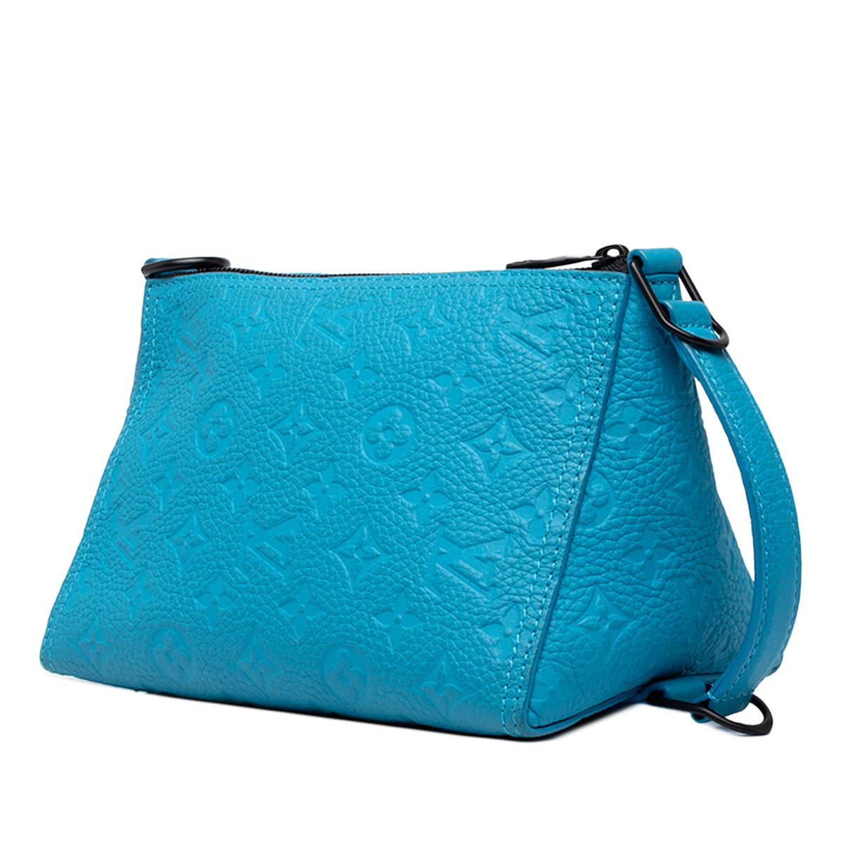 Louis Vuitton Monogram Taurillon Triangle Messenger — Blue