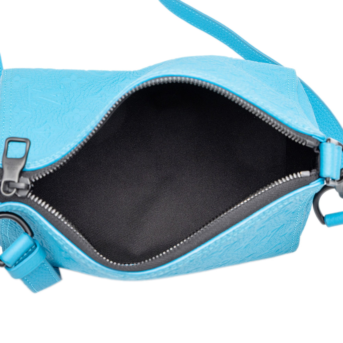 Louis Vuitton Monogram Taurillon Triangle Messenger — Blue