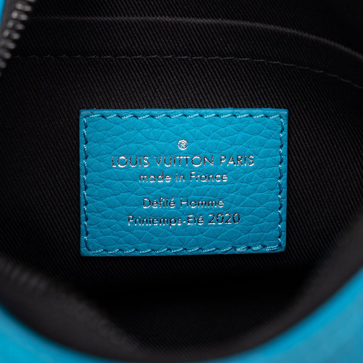 Louis Vuitton Monogram Taurillon Triangle Messenger — Blue